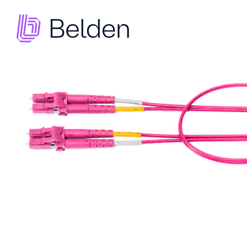 JUMPER DE FIBRA OPTICA MULTIMODO BELDEN FP4LDLD003M / INTERIOR / ERIKA VIOLETA / OM4 / LC DUPLEX - LC DUPLEX / 50/125 MICRAS / OFNR / 3 METROS - Miniatura 2
