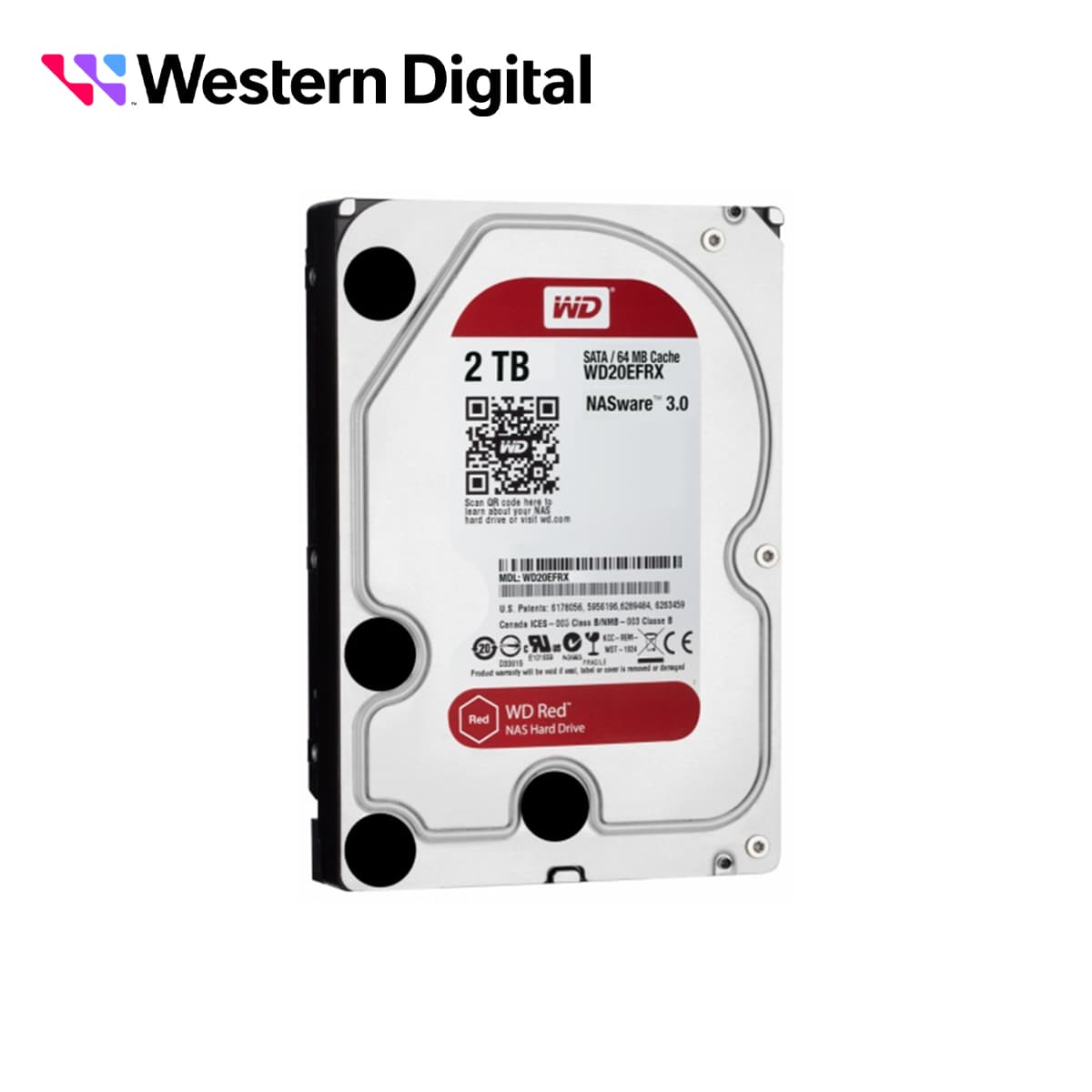 DD DISCO DURO WD20EFPX WD RED PLUS 3.5 SATA 2TB CACHE 64MB 5400RMP ESPECIAL PARA ALMACENAMIENTO Y NAS - Miniatura 3