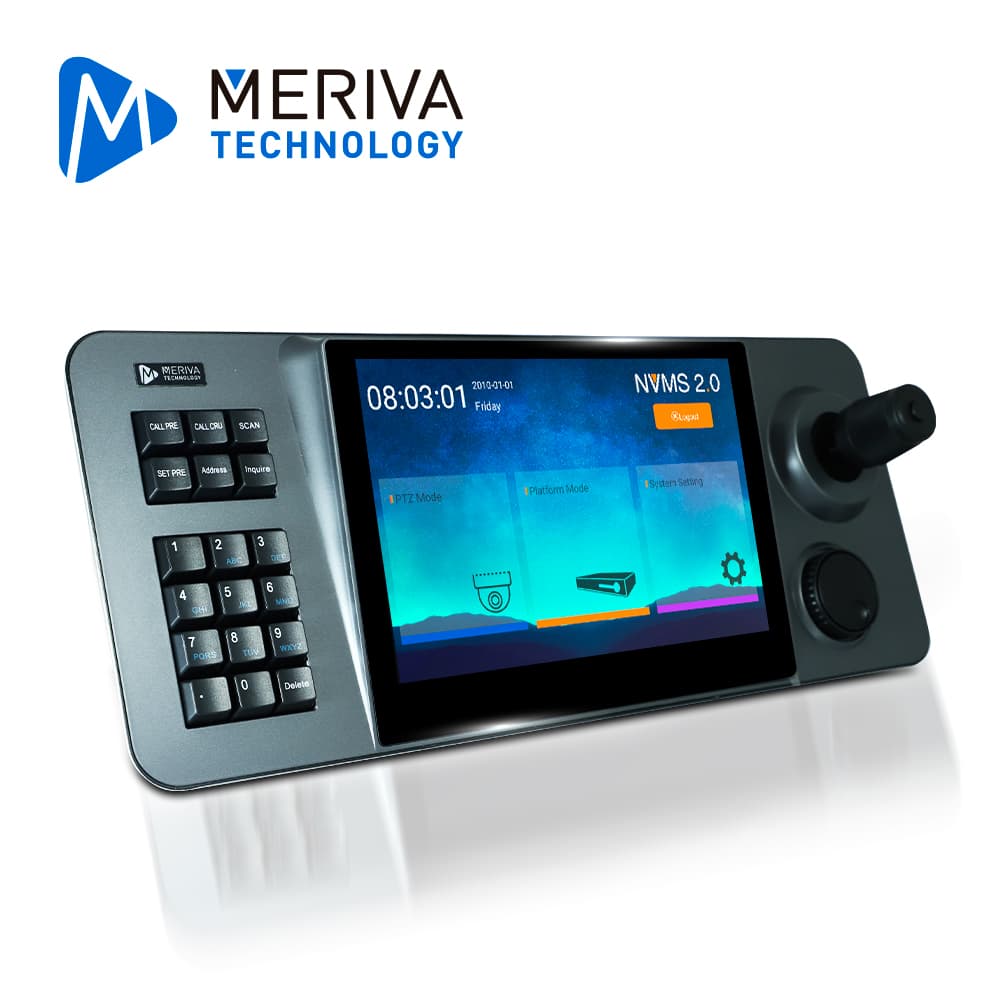 JOYSTICK MERIVA TECHNOLOGY MKB-IP23A / 10.1 PULGADAS / H.265 / 12 VCD / CONTROL DE PTZ IP POR RED  / PANTALLA TOUCH / S.O. ANDROID / HASTA 1,024 DISPOSITIVOS (CAMARAS IP) / COMPATIBLE CON DISPOSITIVOS MERIVA TECHNOLOGY Y ONVIF/ COMPATIBLE CON PLATAFO - Miniatura 2