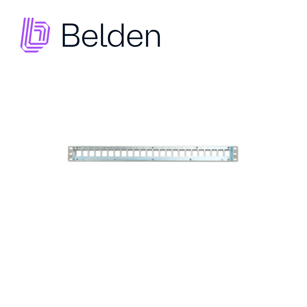 PATCH PANEL MODULAR BLINDADO AX104563 BELDEN 24 PUERTOS 1 UR TITANIUM (VACIO) KEYCONNECT - Miniatura 2