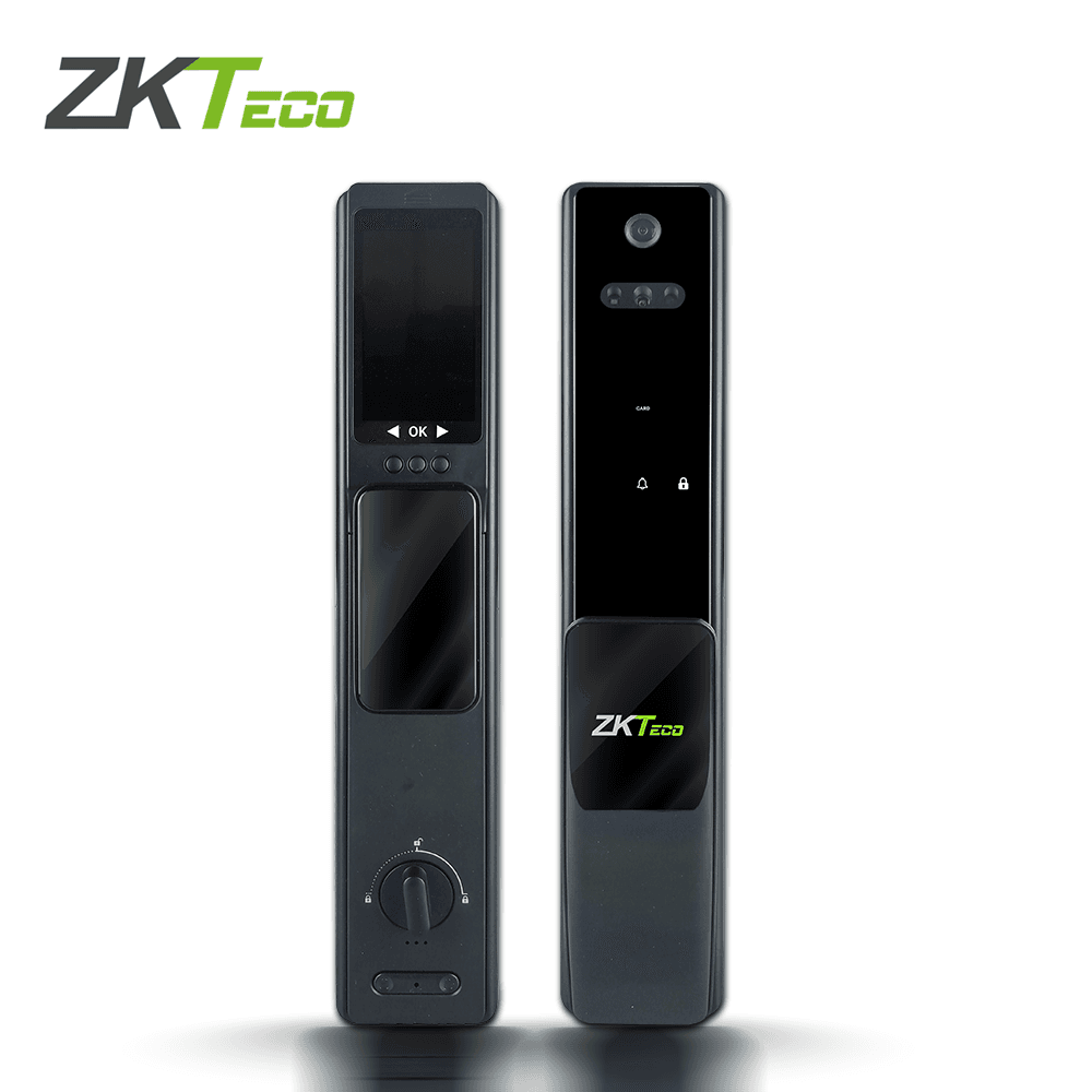 CERRADURA INTELIGENTE HBL400  ZKTECO  CON RECONOCIMIENTO FACIAL MULTI VERIFICACION CON CAPACIDAD DE 50 ROSTROS 100 HUELLAS DIGITALES 50 CONTRASEÑAS CONSTRUIDA EN ALUMINIO USO EN INTERIORES   COMUNICACION  WIFI  CON  APP  ZSMART - Miniatura 2