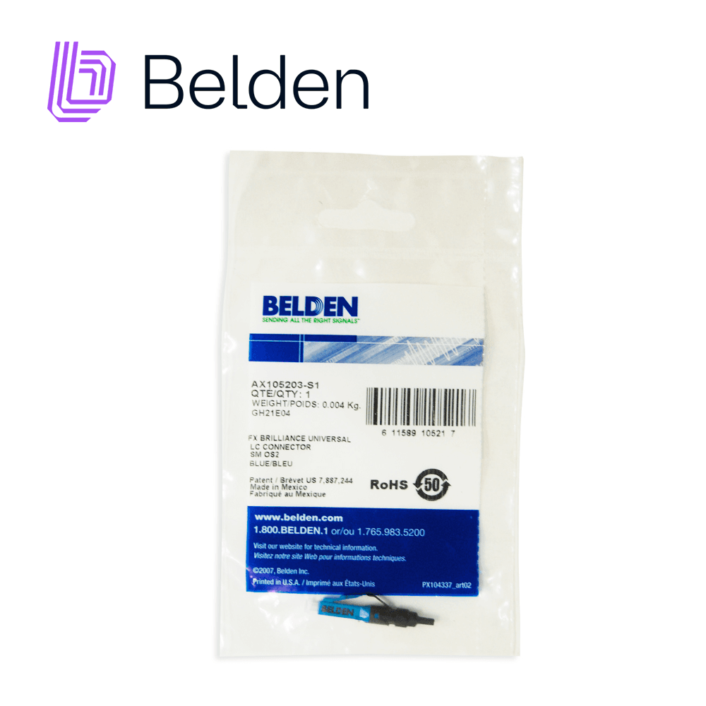 CONECTOR FX BRILLIANCE MONOMODO BELDEN AX105203-S1 / OS2 / AZUL / LC - Miniatura 5