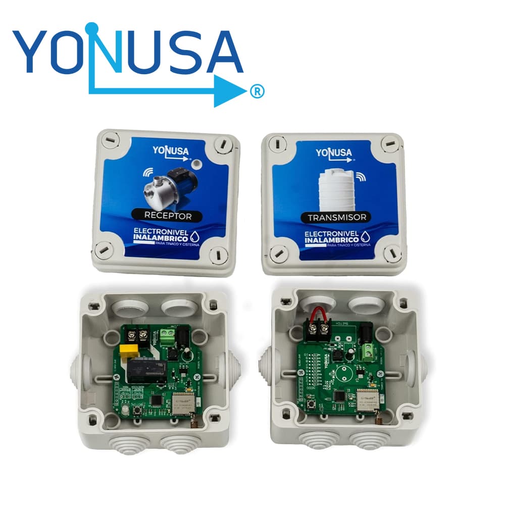 ELECTRONIVEL INALAMBRICO / TRASMISION DE HASTA 1KM / YONUSA ?B09HT1652H / ALIMENTACION IN 127-220 VCA OUT 12 VCD / FRECUENCIA 915 MHZ / POTENCIA DE TRANSMISION 20 DBM / IDEAL PARA BOMBAS DE HASTA 1HP - Miniatura 2