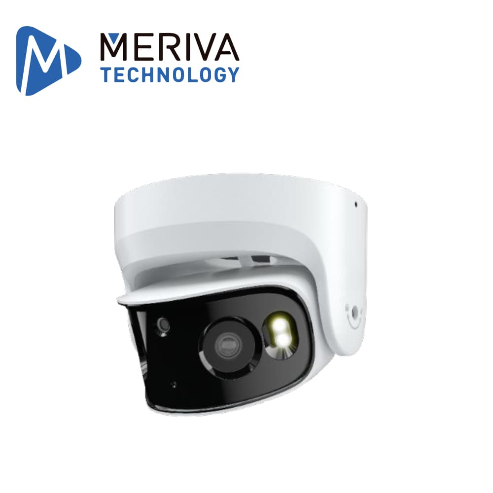  CAMARA IP PANORAMICA 180 GRADOS MERIVA TECHNOLOGY MPC-204 / 8 MP / H.265S / 2 LENTES 3.5MM / 20M IR / IP67 / IK10 / METALICA / 12 VCD / POE / SOPORTA MICRO SD HASTA 256 GB (NO INCLUIDA) / 1 ENTRADA + 1 SALIDA DE AUDIO / 1 ENTRADA + 1 SALIDA DE ALARM - Miniatura 2