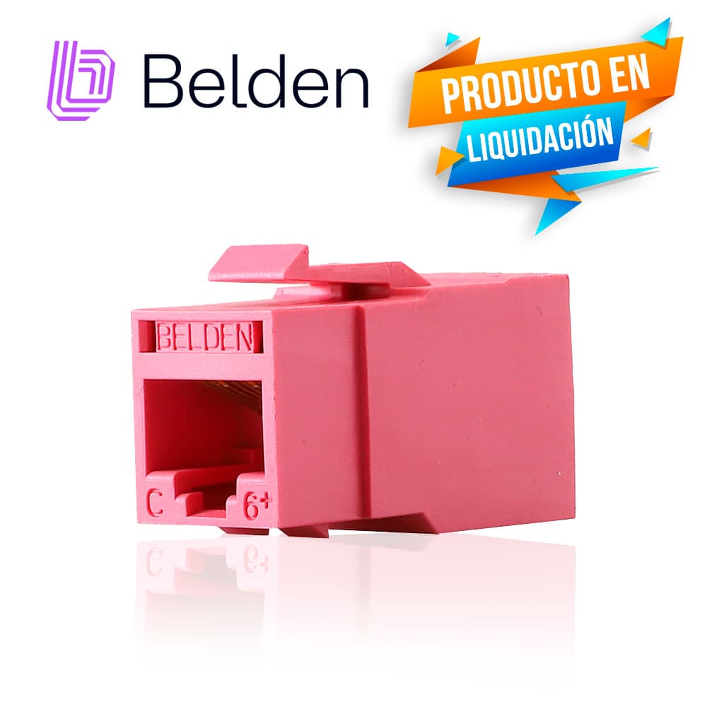 CONECTOR MODULAR JACK RJ45 CAT6 REVCONNECT BELDEN RV6MJKUTR-S1 ESTILO KEYCONNECT ROJO CLARO COMPATIBLE CON FACEPLATE AX102660,AX102655,AX102249 ESQUEMA DE CABLEADO T568A/B HERRAMIENTA COMPATIBLE RVUTT01 USO INTERIOR CALIBRE DEL CONDUCTOR 23-24 AWG - Miniatura 6