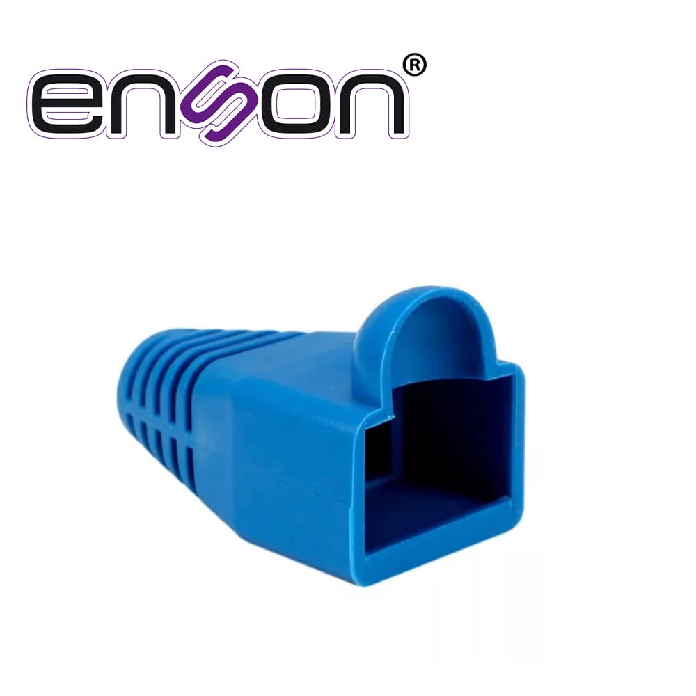 BOTA PLASTICA AZUL ENSON CAPUCHON PARA PROTECCION DE PLUG RJ45 PARA CABLE DE 6MM - Miniatura 2