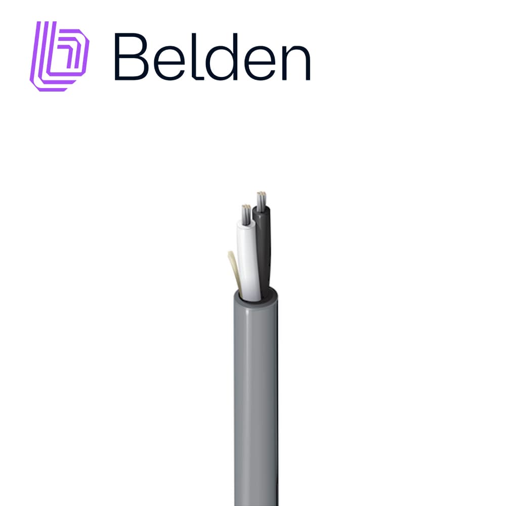 CABLE DE AUDIO BELDEN 5T00UP 0081000 / INTERIOR / GRIS / 2 CONDUCTORES / 10 AWG / MULTIFILAR / FORRO PVC / CL2 / NO BLINDADO / BOBINA / 1,000 PIES 305 METROS - Miniatura 2