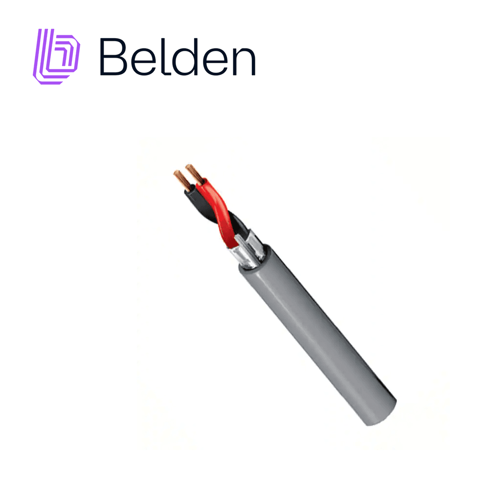 CABLE DE AUDIO COMERCIAL Y SEGURIDAD BELDEN 5200FE 0081000 / INTERIOR / GRIS / 2 CONDUCTORES / 16 AWG / MULTIFILAR / FORRO PVC / CMR / BOBINA / 1,000 PIES 305 METROS - Miniatura 2