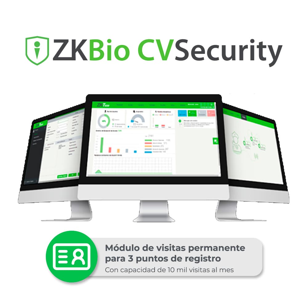 LICENCIA BIO CVSECURITY MODULO DE VISITAS ZKTECO ZKCV-VIS-P3 PARA 3 PUNTOS DE REGISTRO DE VISITANTES CON CAPACIDAD DE 10 MIL VISITAS AL MES PERMANENTE - Miniatura 2