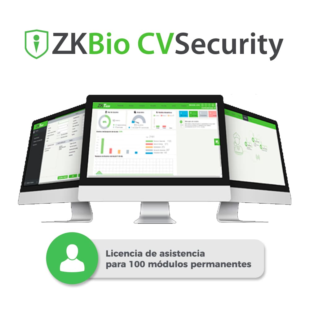 LICENCIA BIO CVSECURITY MODULO DE ASISTENCIA ZKTECO ZKCV-TA-P100 PARA 100 PUNTOS DE ASISTENCIA PERMANENTE COMPATIBLE CON G1,G3 - Miniatura 2