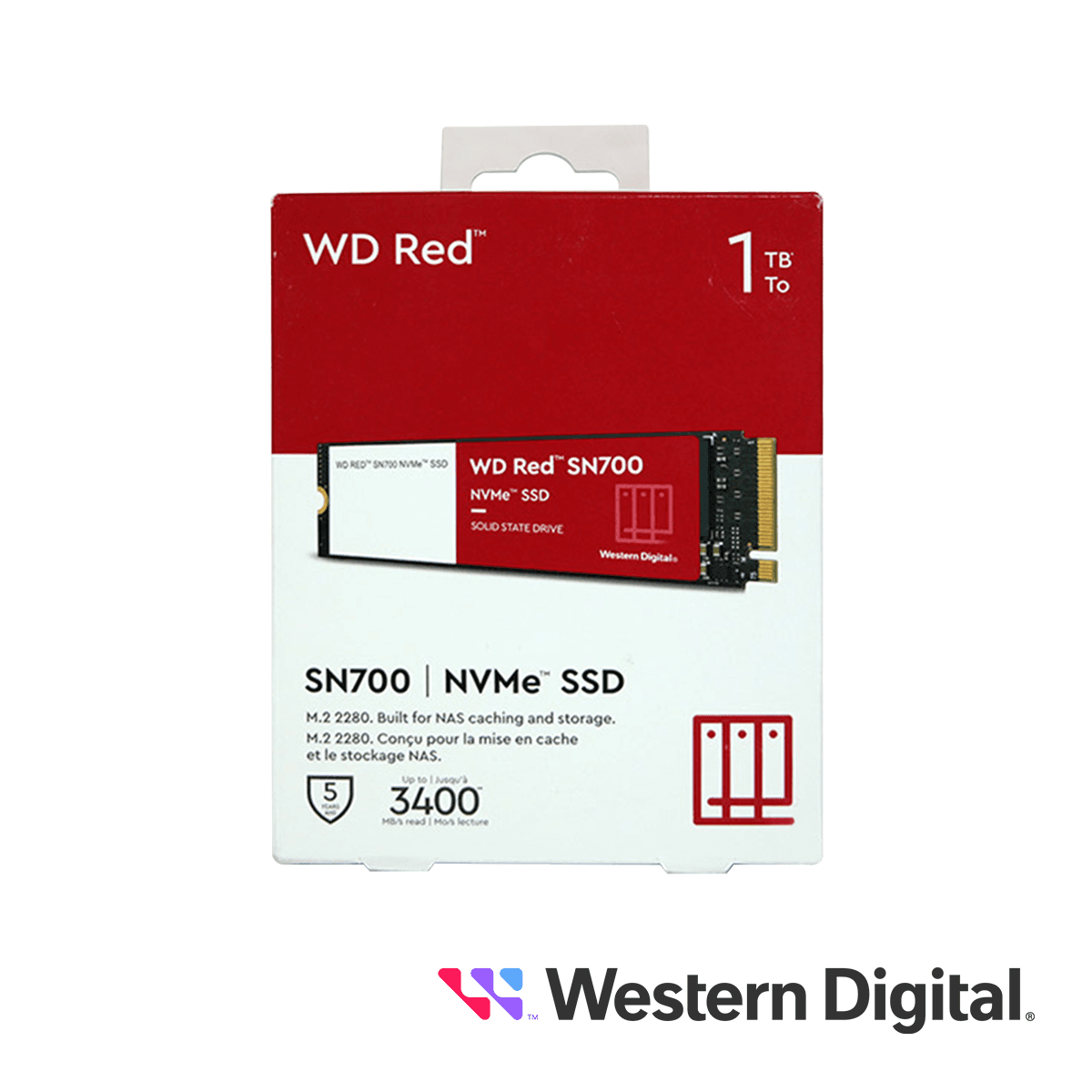 SSD WESTERN DIGITAL WD RED WDS100T1R0C / 1TB NVME PCIE DE 3RA GENERACION 3430 MB/S - Miniatura 4