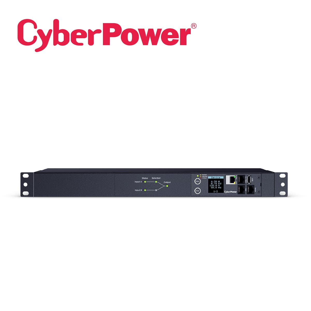 PDU CONMUTABLE CYBERPOWER PDU44001 RACK 1UR 15A / 100-120V / 50-60HZ / SALIDAS 10X NEMA 5-15R. - Miniatura 2