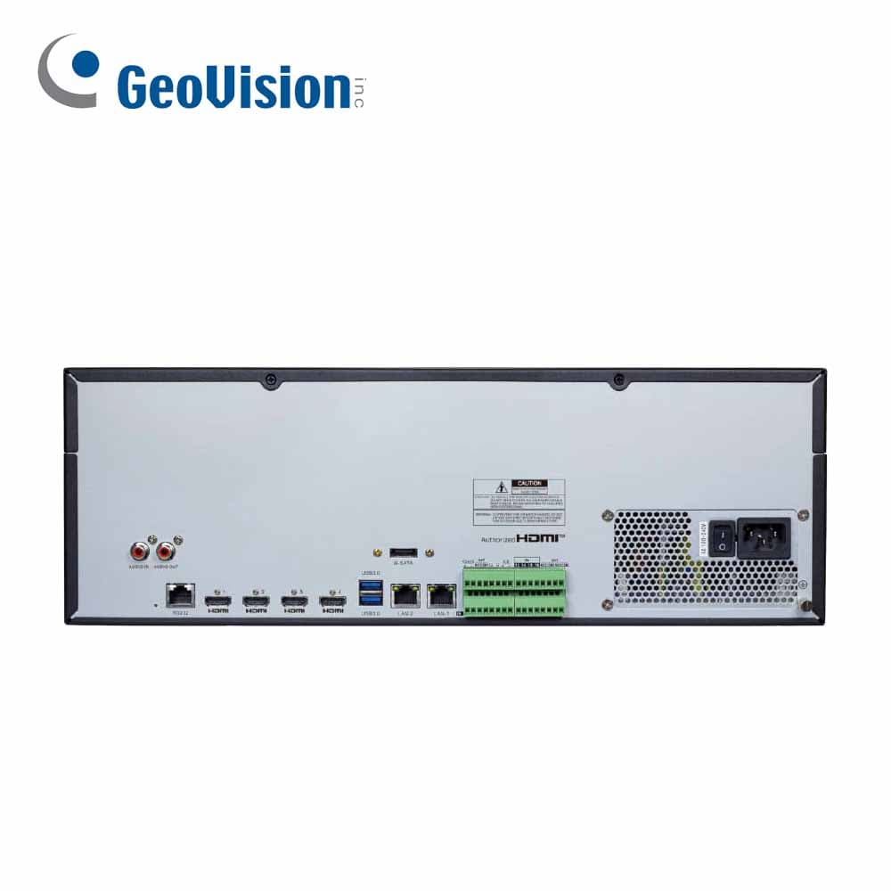 NVR 256-CANALES GEOVISION GV-RNVR256G0-N / RECONOCIMIENTO-FACIAL-IA-REALTIME / FACE-TRACKING / HASTA12MP / 16HDD-HASTA-18TB(MAXTB) / / 3-HDMI-1080P-1-HDMI-8K / AUDIOBIDIRECCIONAL / ANALITICAS / / E-MAP / ONVIF / ALARMA-16IN4OUT / 1024MBPS / RAID 0-1- - Miniatura 3