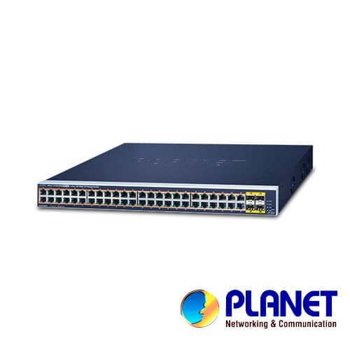 SWITCH PLANET GS-4210-48P4S ADMINISTRABLE L2 /48 PUERTOS RJ45 VELOCIDAD DE TRANSMISION 10/100/1000 MBPS ALIMENTACION POE ACTIVO AF/AT + 4 PUERTOS SFP VELOCIDAD DE TRANSMISION 1000 MBPS / TEMPERATURA DE OPERACION 0-50 GRADOS / BUDGET TOTAL 600W/ MONTA - Miniatura 2
