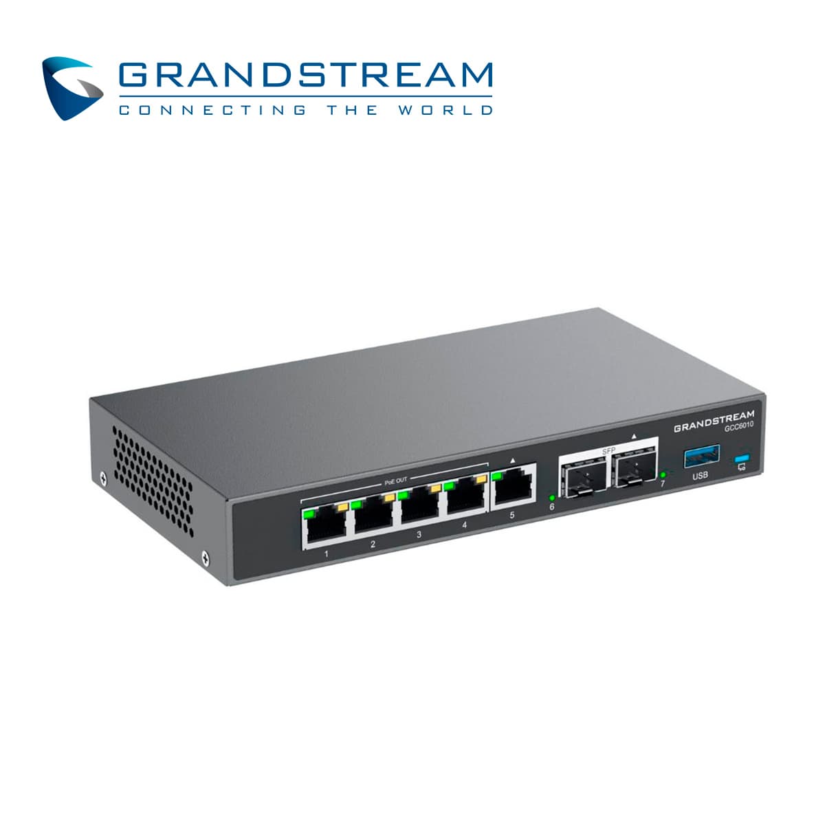 DISPOSITIVO 4 EN 1 GRANDSTREAM GCC6010 CONMUTADOR IP / FIREWALL / RUTEADOR VPN / SWITCH 5 PUERTOS GIGA WAN/LAN / 4 PUERTOS POE AF/AT / 2 PUERTOS SFP 2.5GBPS / 12 USUARIOS / 4 LLAMADAS SIMULTANEAS / ADMINISTRABLE CLOUD GDMS - Miniatura 3