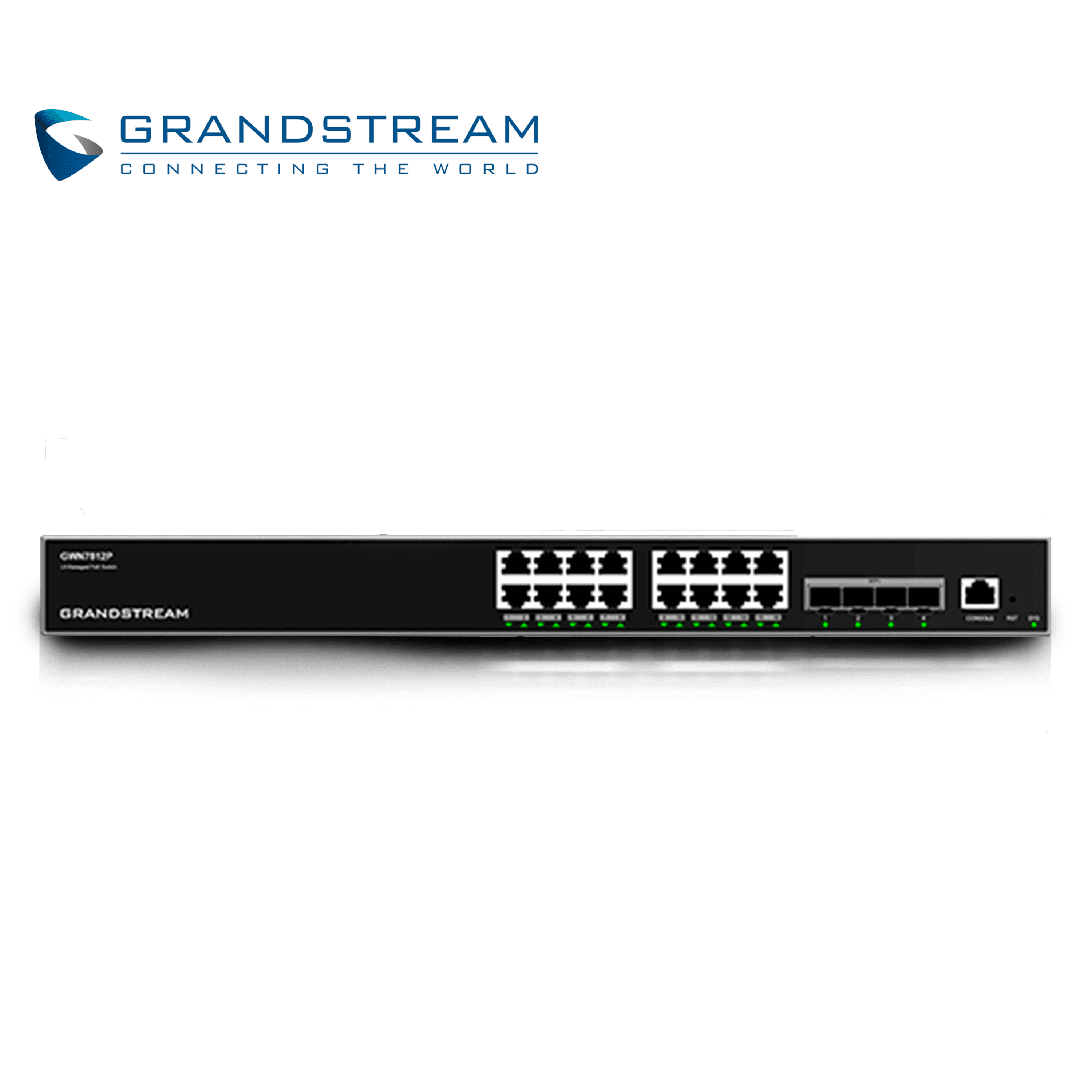 SWITCH ADMINISTRABLE POE+ CAPA 3 GRANDSTREAM GWN7812P / 16 PUERTOS 10/100/1,000MBPS / 16 PUERTOS POE+ AF/AT / 4 PUERTOS SFP+ 10GIGABIT / ROUNTING OSPFV3/BGP / QOS / VLAN / RADIUS/TACACS+ / ADMINISTRACION GWN CLOUD / MONTAJE ESCRITORIO/RACK / METALICO - Miniatura 2