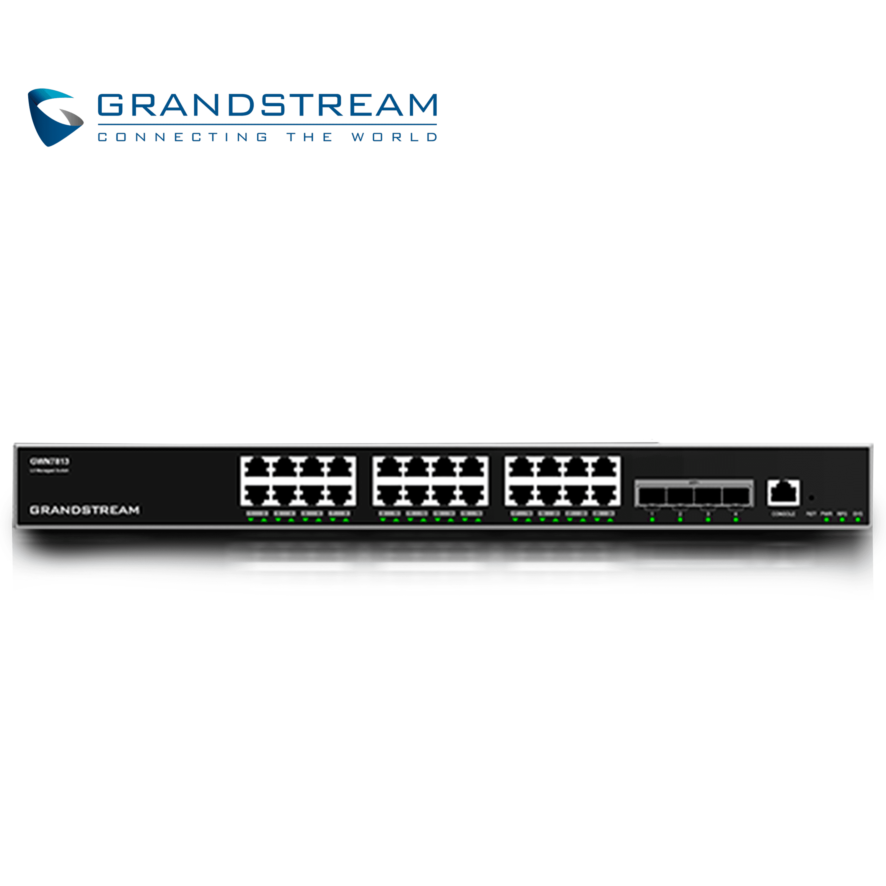 SWITCH ADMINISTRABLE POE+ CAPA 3 GRANDSTREAM GWN7813P / 24 PUERTOS 10/100/1,000MBPS / 24 PUERTOS POE+ AF/AT/BT / 4 PUERTOS SFP+ 10GIGABIT / ROUNTING OSPFV3/BGP / QOS / VLAN / RADIUS/TACACS+ / ADMINISTRACION GWN CLOUD / MONTAJE ESCRITORIO/RACK / METAL - Miniatura 2