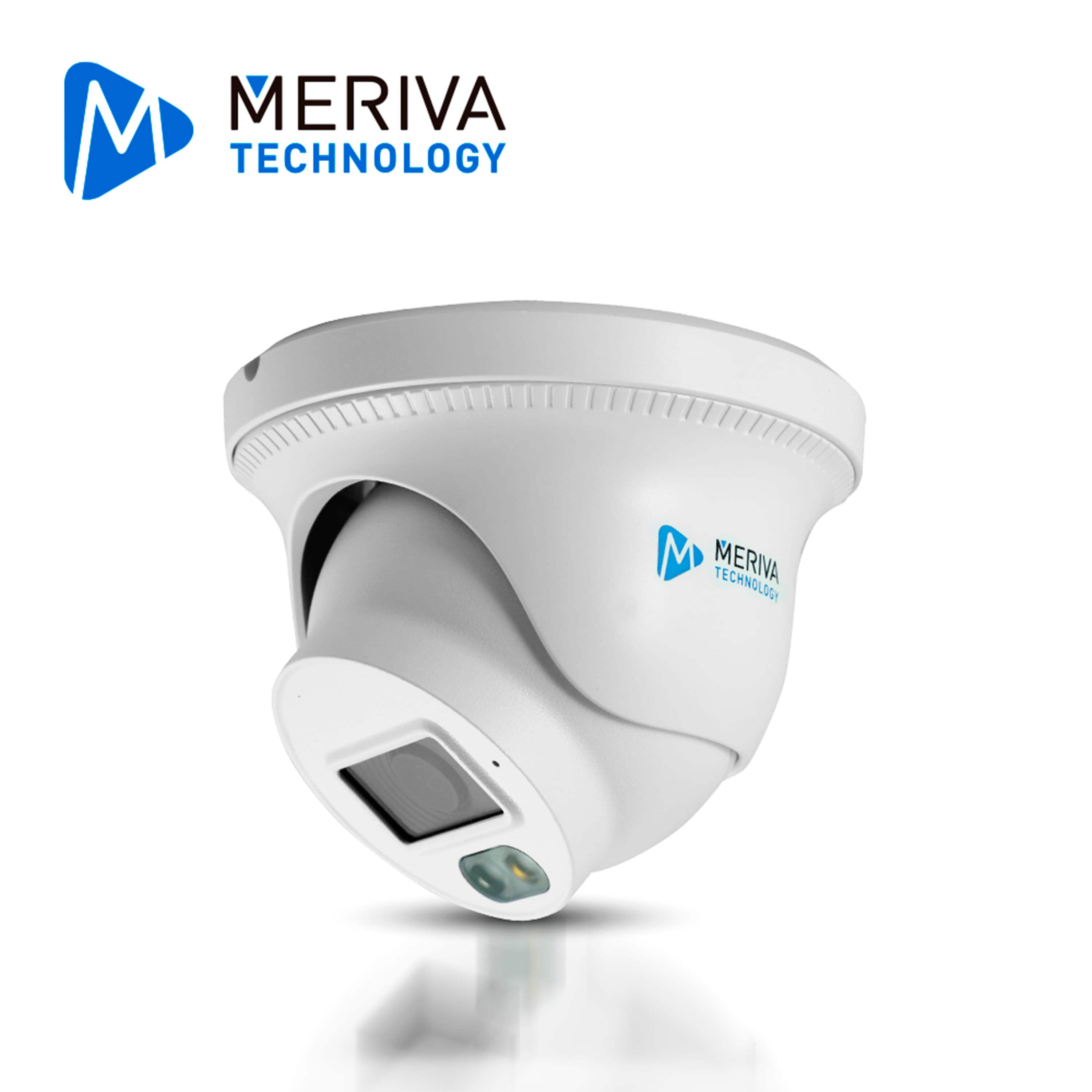 CAMARA IP DOMO TURRET MERIVA TECHNOLOGY MTD-404D / 4 MP / H.265+ / 2.8MM / ILUMINACION DUAL (20 - 30 M IR /  10 - 20 M LUZ BLANCA) / IP67 / METAL-PLASTICA/ SOLO POE / MICROFONO INTEGRADO / MIA 2.0 / ONVIF / VIDEO ESTRUCTURADO INTRUSION - CRUCE DE LIN - Miniatura 2