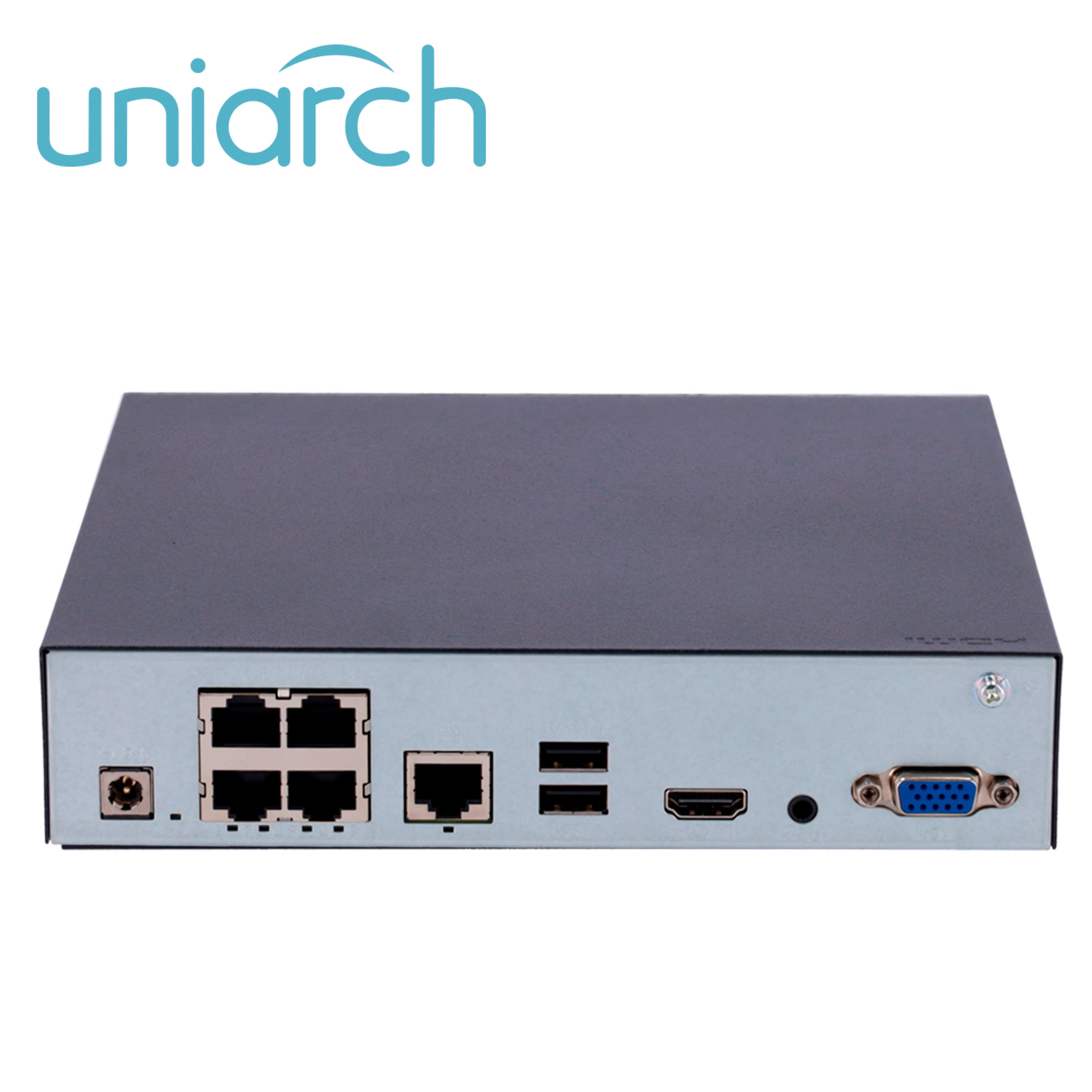 NVR UNIARCH 4 CANALES NVR-104S3-P4-ECO / PLUG&PLAY / 6 MP/ CAPACIDAD 1 DISCO DURO HASTA 6 TB TOTAL /1 SALIDA HDMI Y 1 SALIDA VGA SIMULTANEAS / POE 100 MTS / 64 MBPS / ULTRA265 / USB 2.0 / ANALITICAS SIP / CLOUD - Miniatura 4