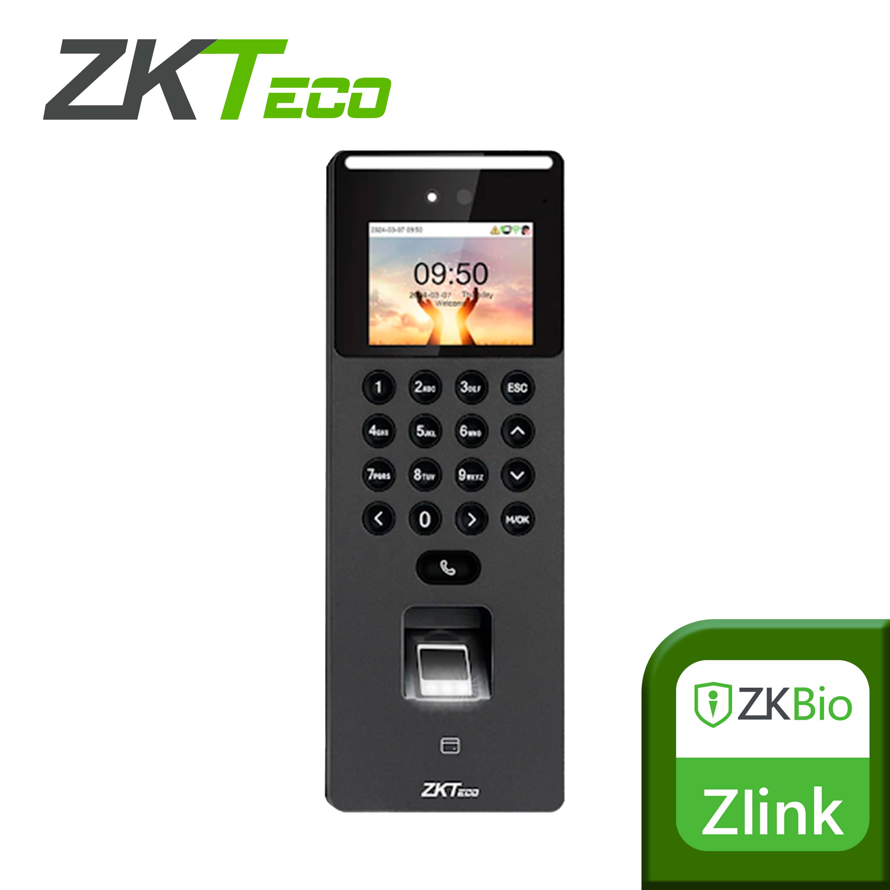 CONTROL DE ACCESO Y ASISTENCIA ZKTECO SENSEFACE 2A / 1,500 ROSTROS / 3,000 HUELLAS / 3,000 TARJETAS  DE 125KHZ / WIFI 2.4GHZ / TCP/IP / PANTALLA DE 2.4 PULGADAS / SOFTWARE COMPATIBLE ZLINK / BIO TIME PRO / BIO TIME CLOUD - Miniatura 3