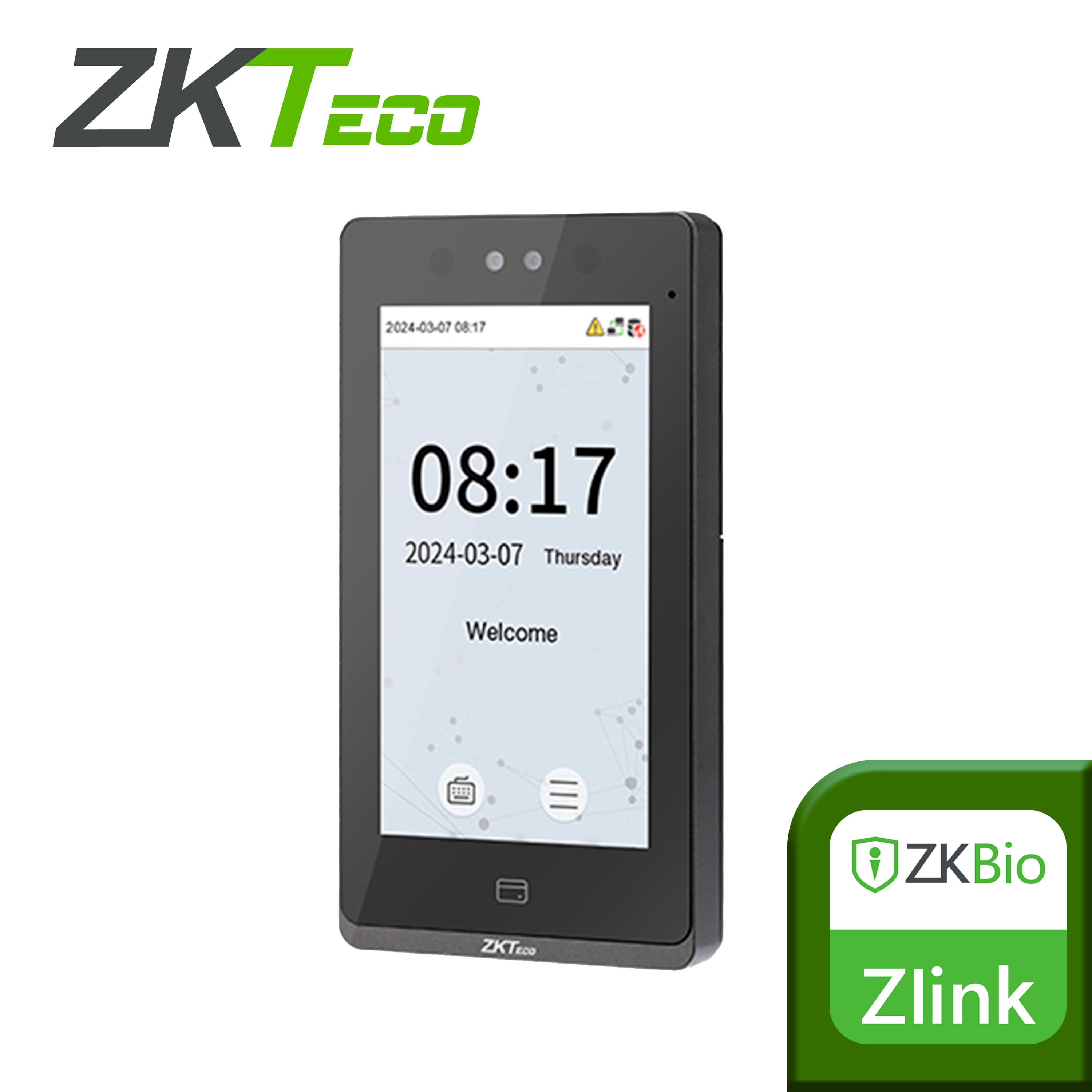 CONTROL DE  ACCESO Y ASISTENCIA  ZKTECO SENSEFACE 7A MULTIBIOMETRICO / 10,000 ROSTROS / 10,000 HUELLAS / 50,000 TARJETAS DE 125KHZ / WIFI 2.4GHZ / TCP/IP / PANTALLA TACTIL DE 7 PULGADAS / PROTECCION IP65 / SOFTWARE COMPATIBLE  ZLINK / ZKBIO CVSECURIT - Miniatura 3