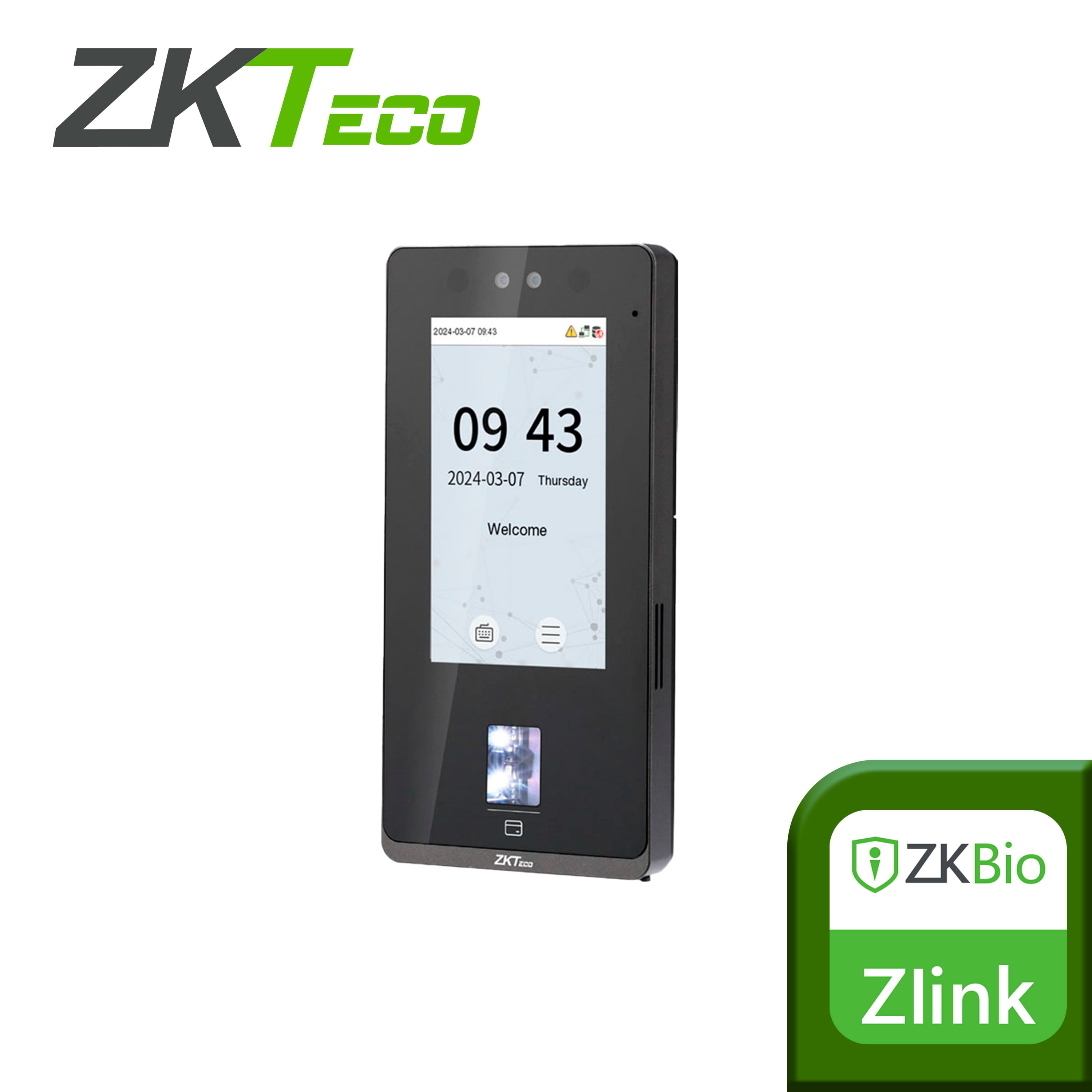 SENSEFACE 4A CONTROL DE ACCESO Y ASISTENCIA ZKTECO SENSEFACE 4A MULTIBIOMETRICO / 6,000 ROSTROS / 8,000 HUELLAS / 8,000 TARJETAS DE 125KHZ / WIFI 2.4GHZ / TCP/IP / PANTALLA TACTIL DE 4.3 PULGADAS / PROTECCION IP65 / SOFTWARE COMPATIBLE ZLINK / ZKBIO  - Miniatura 3