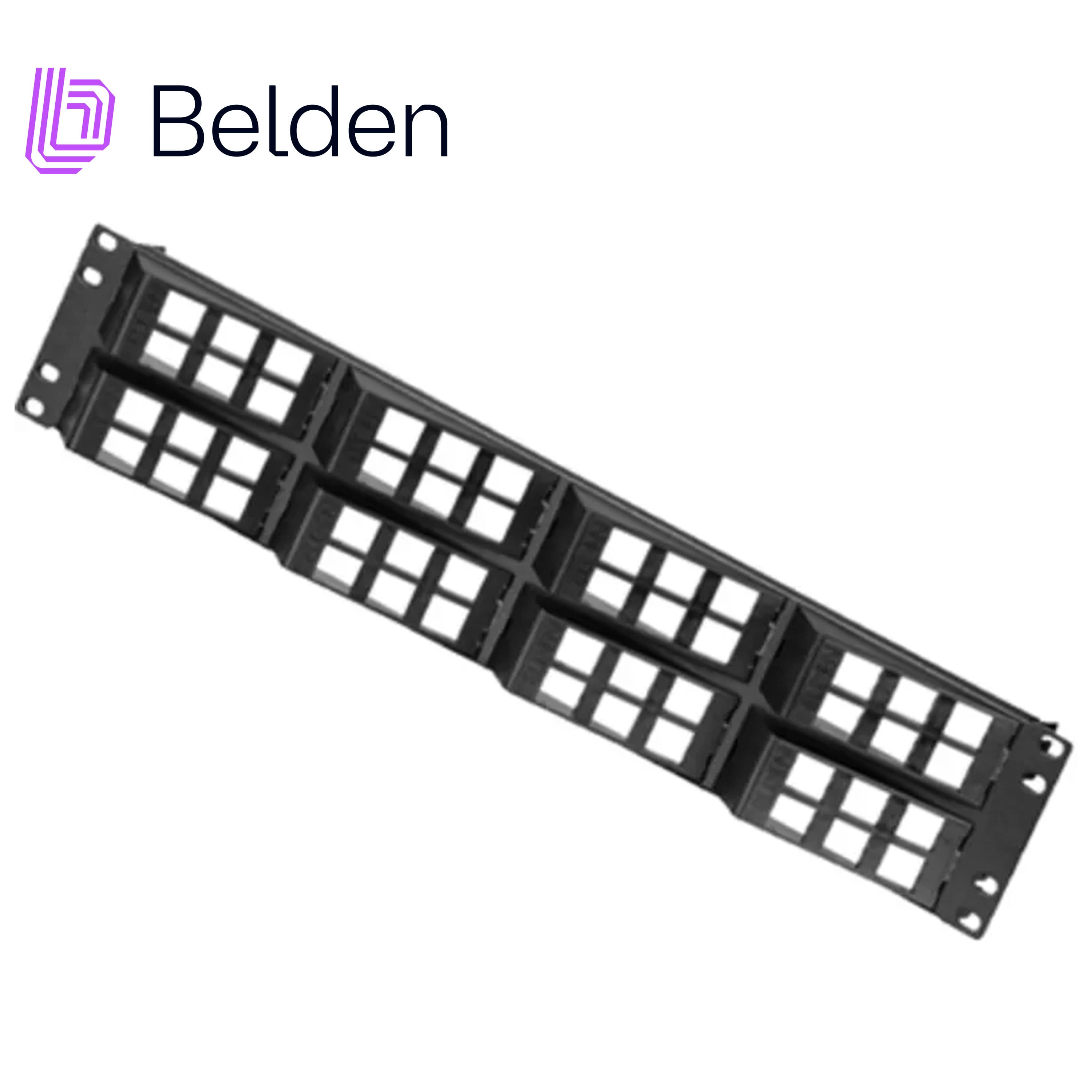 PATCH PANEL KEYCONNECT CAT6/CAT6A BELDEN AX103249 / NEGRO / 48 PUERTOS / 2UR / ANGLEFLEX/VACIO / PIEZA - Miniatura 3