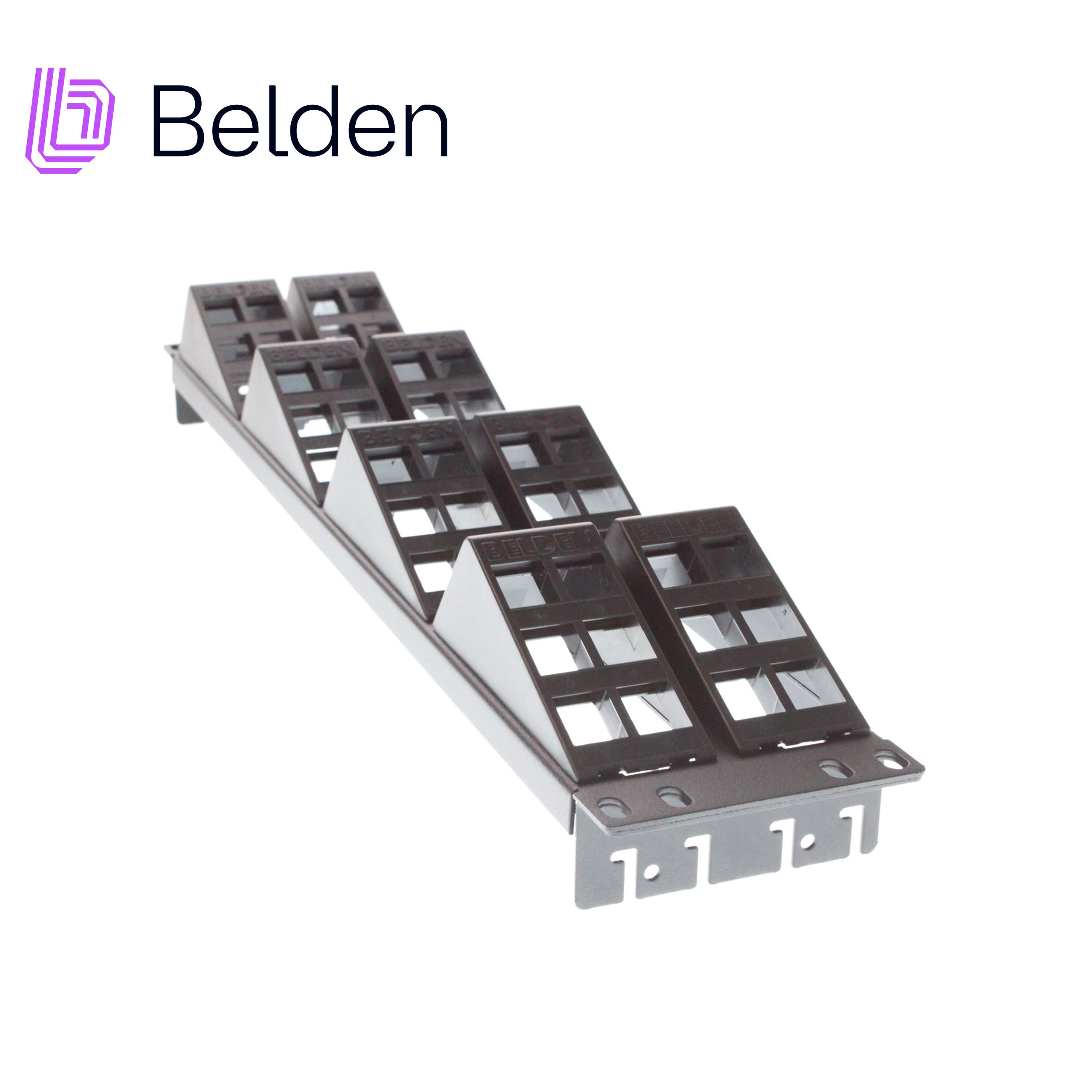 PATCH PANEL KEYCONNECT CAT6/CAT6A BELDEN AX103249 / NEGRO / 48 PUERTOS / 2UR / ANGLEFLEX/VACIO / PIEZA - Miniatura 4