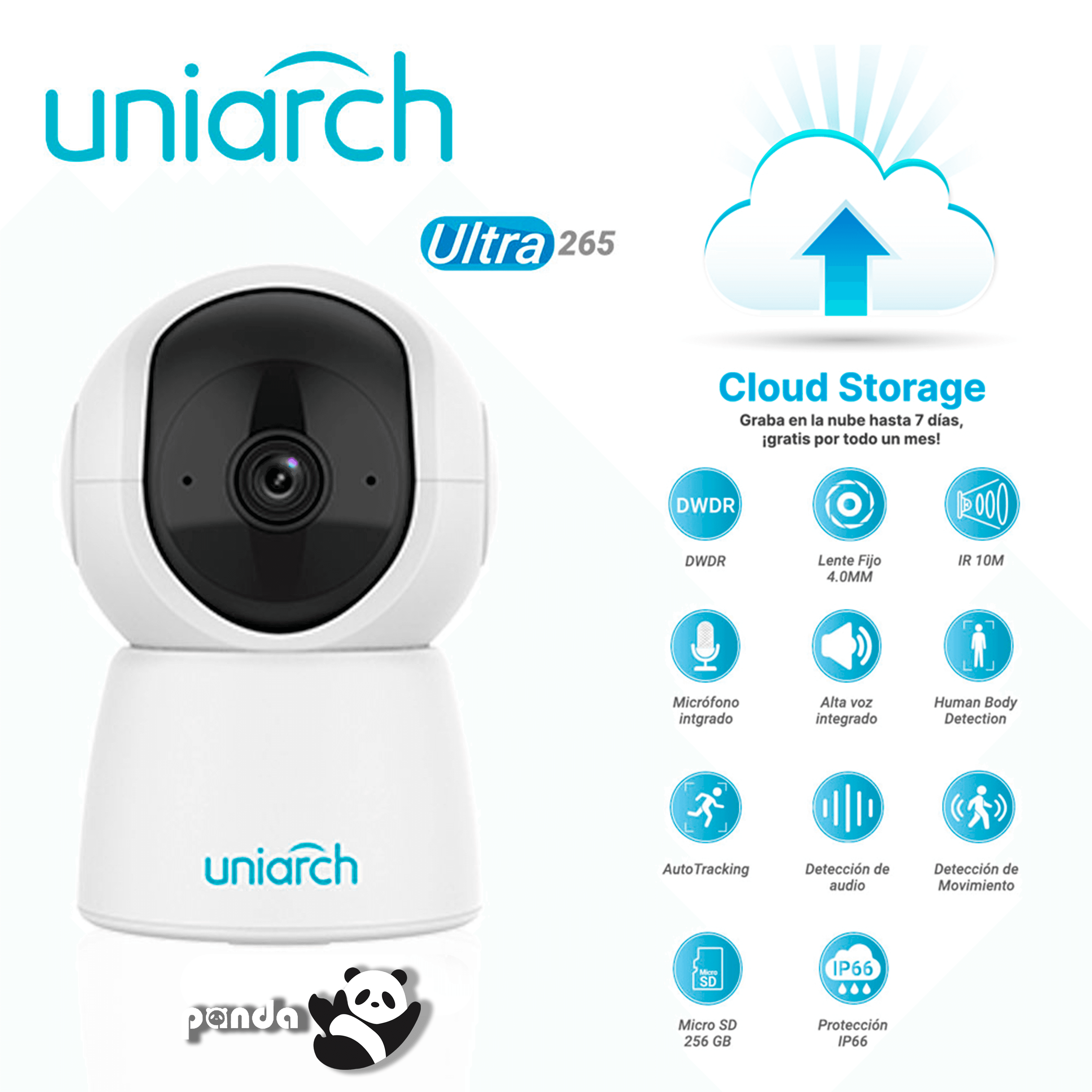 CAMARA IP MINI PT WIFI UNIARCH UHO-S2E-M3 / 3MP / ULTRA 265 / DC 5V/1A / DWDR / LENTE FIJO DE 4.0 MM / IR HASTA 10M / MICROFONO Y ALTAVOZ INTEGRADOS / HUMAN BODY DETECTION / AUTOTRACKING / DETECCION DE AUDIO / DETECCION DE MOVIMIENTO / RANURA PARA MI - Miniatura 6