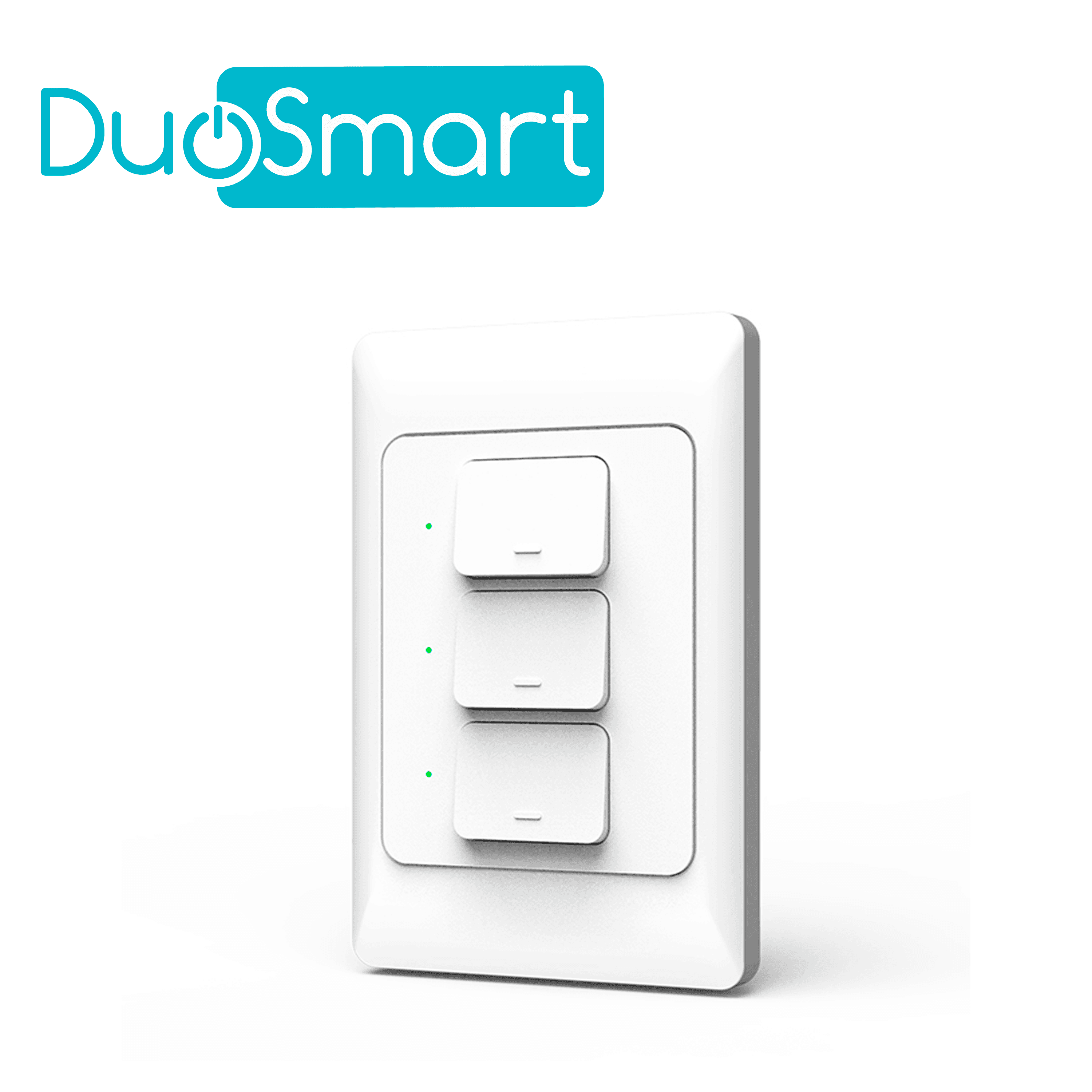 SWITCH APAGADOR WIFI 2.4 GHZ DUOSMART A31 / 3 BOTONES-UNIDADES / COMPATIBLE CON ALEXA Y GOOGLE HOME / TEMPORIZADORES / ESCENAS DE AUTOMATIZACION / CABLE NEUTRO OPCIONAL
 - Miniatura 2