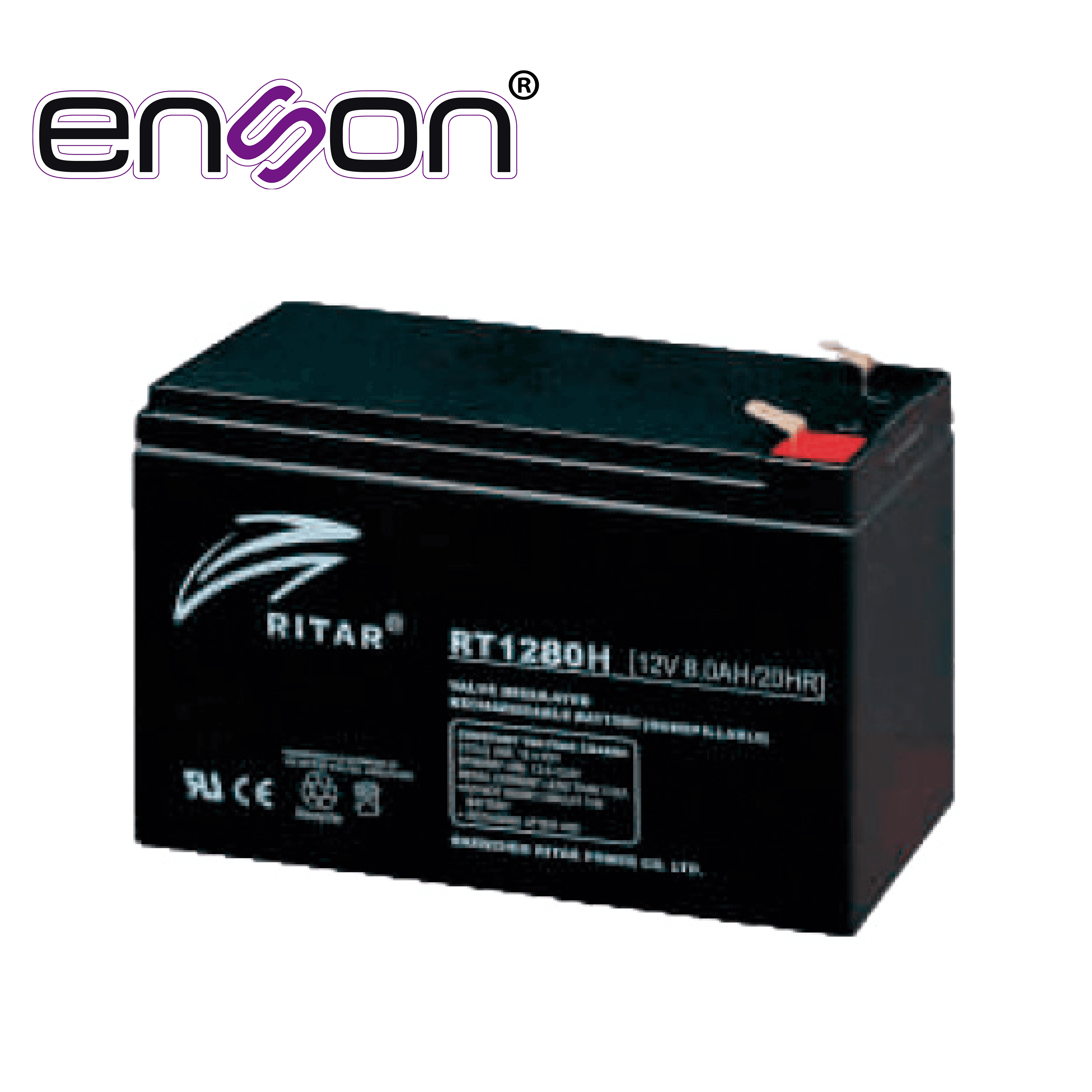 BATERIA DE REEMPLAZO ENSON ENS-BT712R / 12V 7AH / BASE PLOMO-ACIDO / COMPATIBLE CON UPS ENSON ENS- EA260 - Miniatura 2