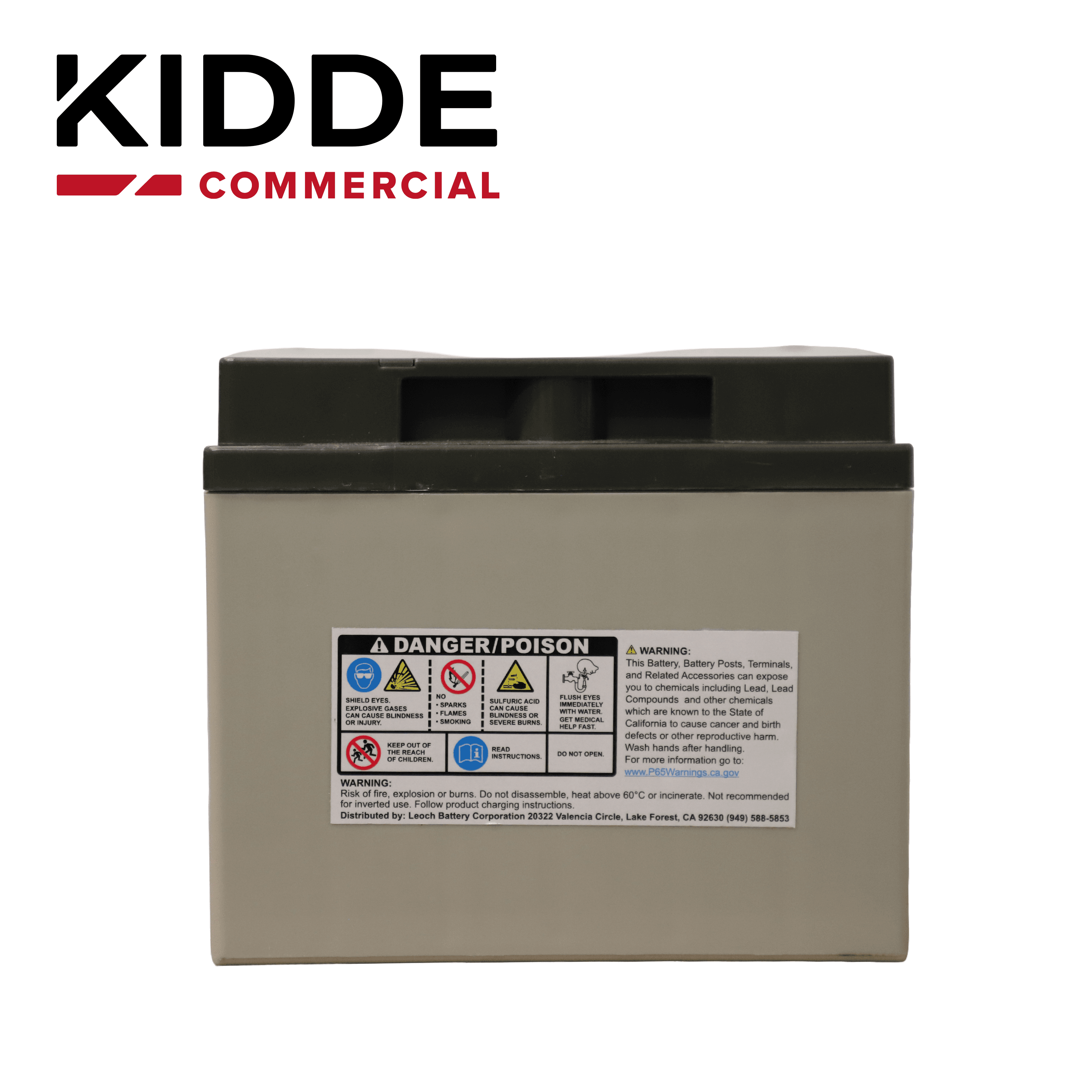 BATERIA DE RESPALDO 12V40A DE ALTA DENSIDAD ENERGETICA Y BAJO MANTENIMIENTO 12V 40AH IDEAL PARA LOS PANELES VS Y VM Y FUENTES AUXILIARES KIDDE - Miniatura 5