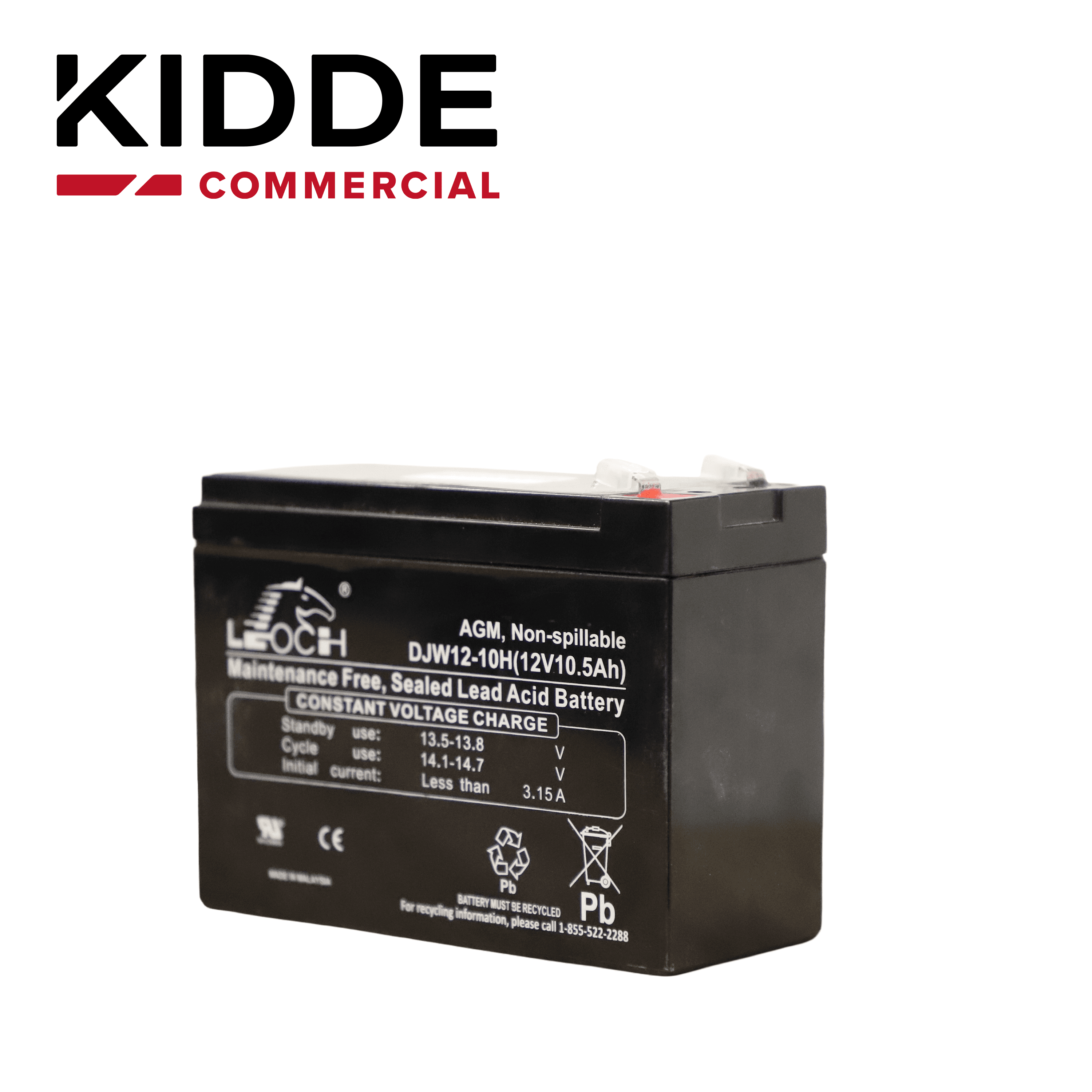 BATERIA DE RESPALDO 12V10A DE ALTA DENSIDAD ENERGETICA Y BAJO MANTENIMIENTO 12V 11AH VIGILANT IDEAL PARA LOS PANELES VS1 VS4 Y LA FUENTE BPS6A - Miniatura 5