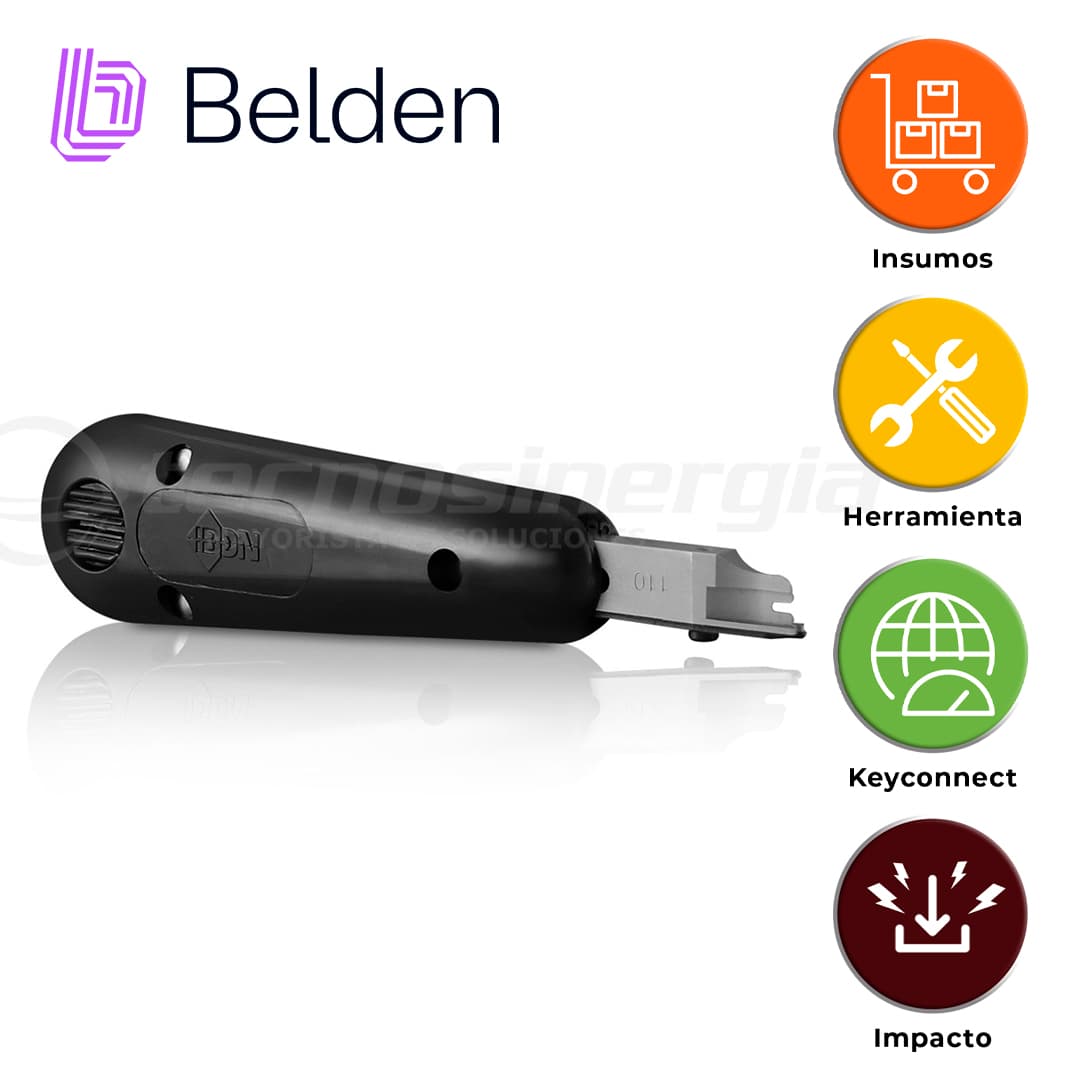 HERRAMIENTA PONCHADORA KEYCONNECT BELDEN AX100749 /INTERIOR / NEGRO - Miniatura 4