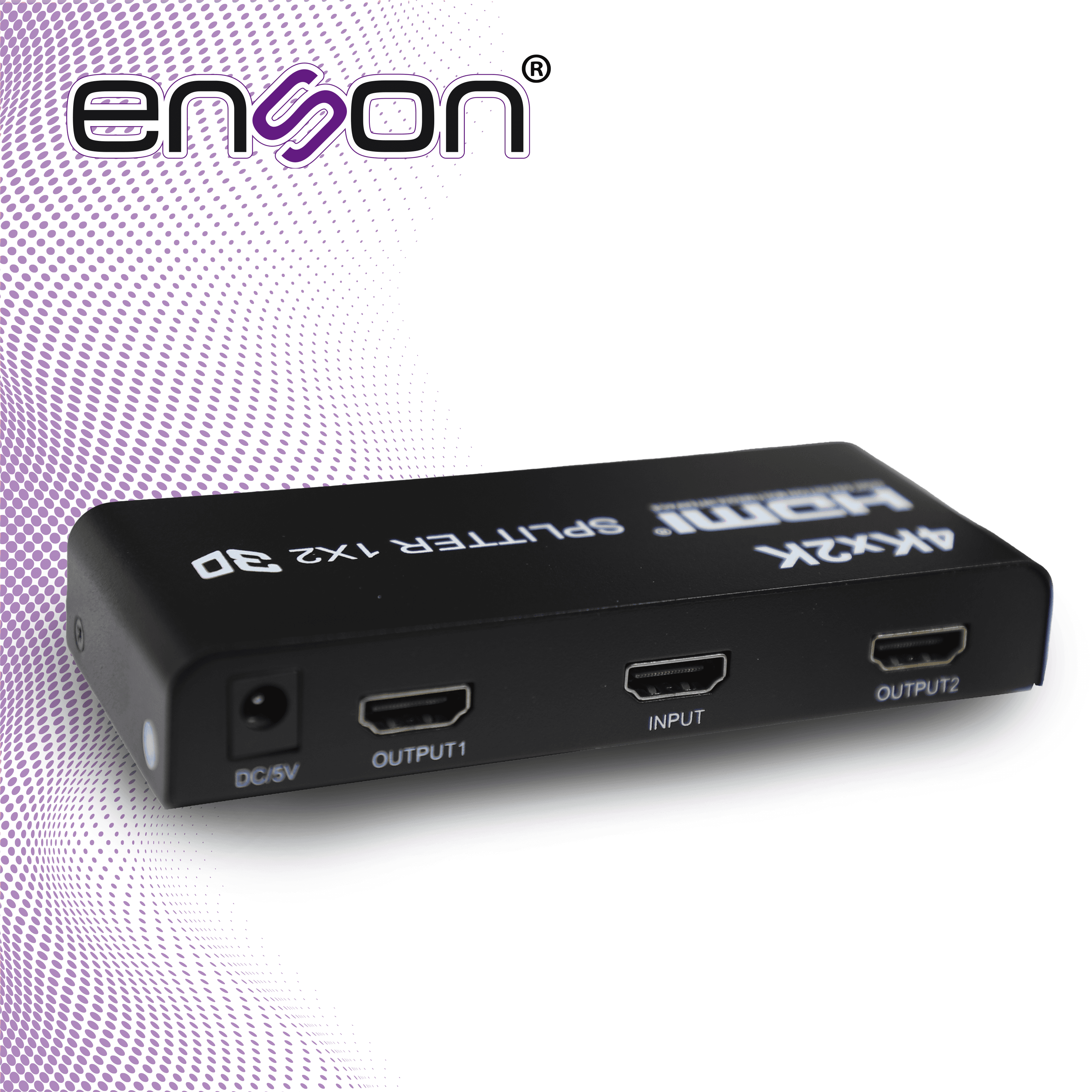 DISTRIBUIDOR HDMI ENSON ENS-HDMI12 CON UNA ENTRADA Y DOS SALIDAS HDMI PARA DISTRIBUIR EL VIDEO DE UN DISPOSITIVO (LAPTOP, GRABADOR DE VIDEO, CONSOLAS DE VIDEOJUEGO, ETC) A DOS PANTALLAS DISTINTAS AL MISMO TIEMPO, INCLUYE FUENTE DE ALIMENTACION DE 5V - Miniatura 6