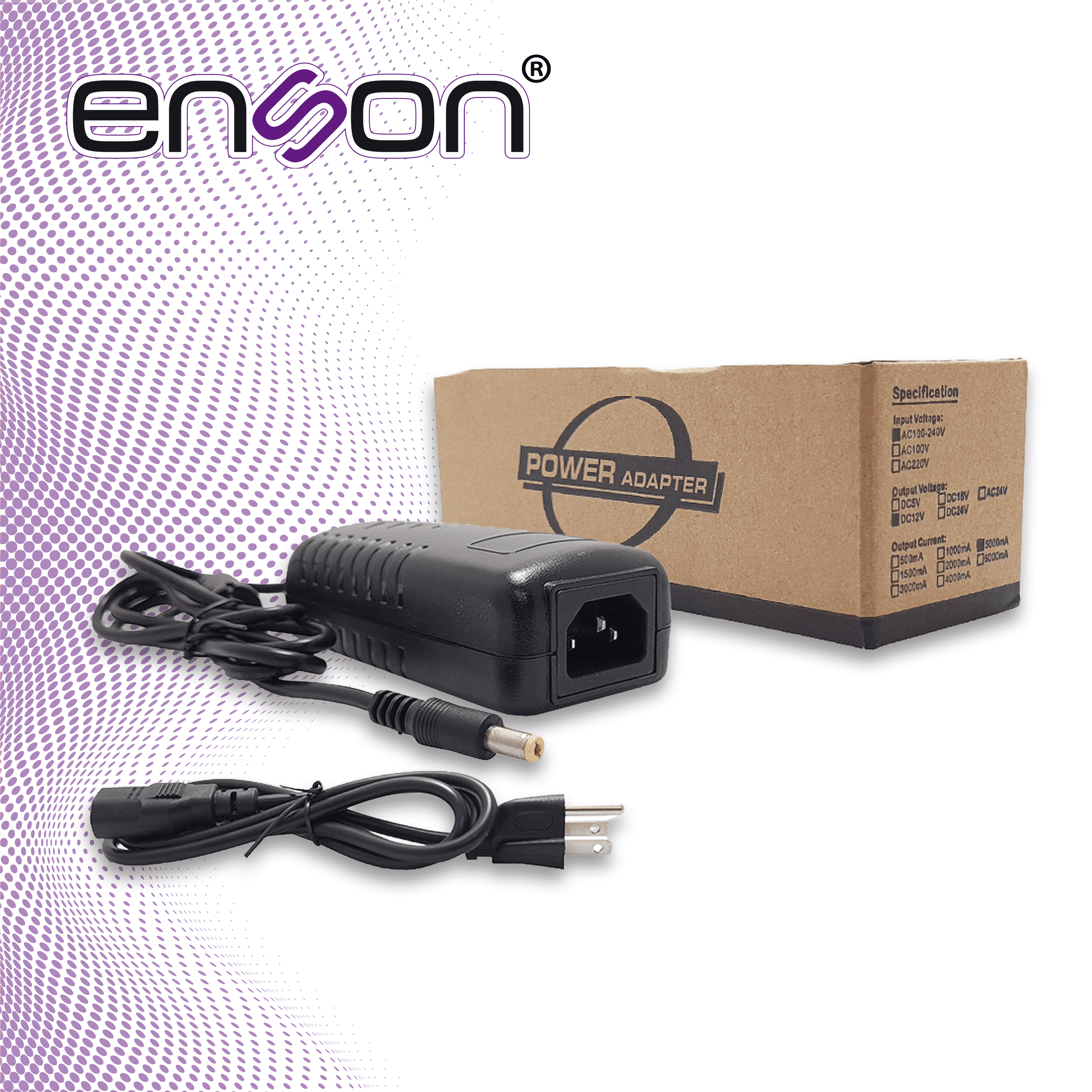 FUENTE DE PODER PARA CAMARA ENSON PS-1250 12VDC 5AMPERS CERTIFICACION UL - Miniatura 7