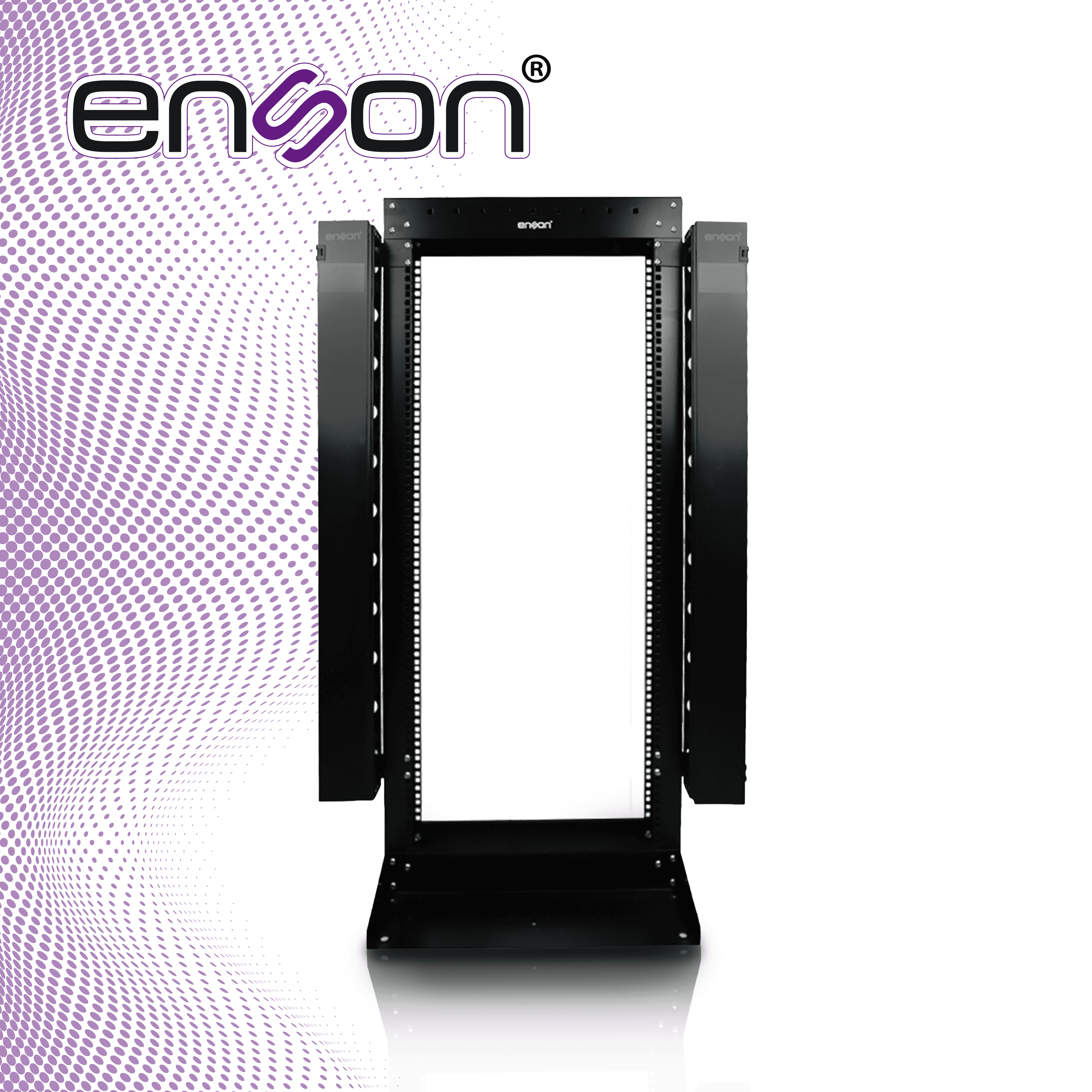 RACK VERTICAL ENSON ENS-RACK25UO DE 25UR DOS POSTES ORGANIZADOR VERTICAL INCUIDO EMPOTRABLE IDEAL PARA MONTAJE DE EQUIPOS DE RED Y CABLEADO ESTRUCTURADO, COMPATIBLE CON TODOS LOS ACCESORIOS DE RACKS Y GABINETES ENSON
 - Miniatura 7