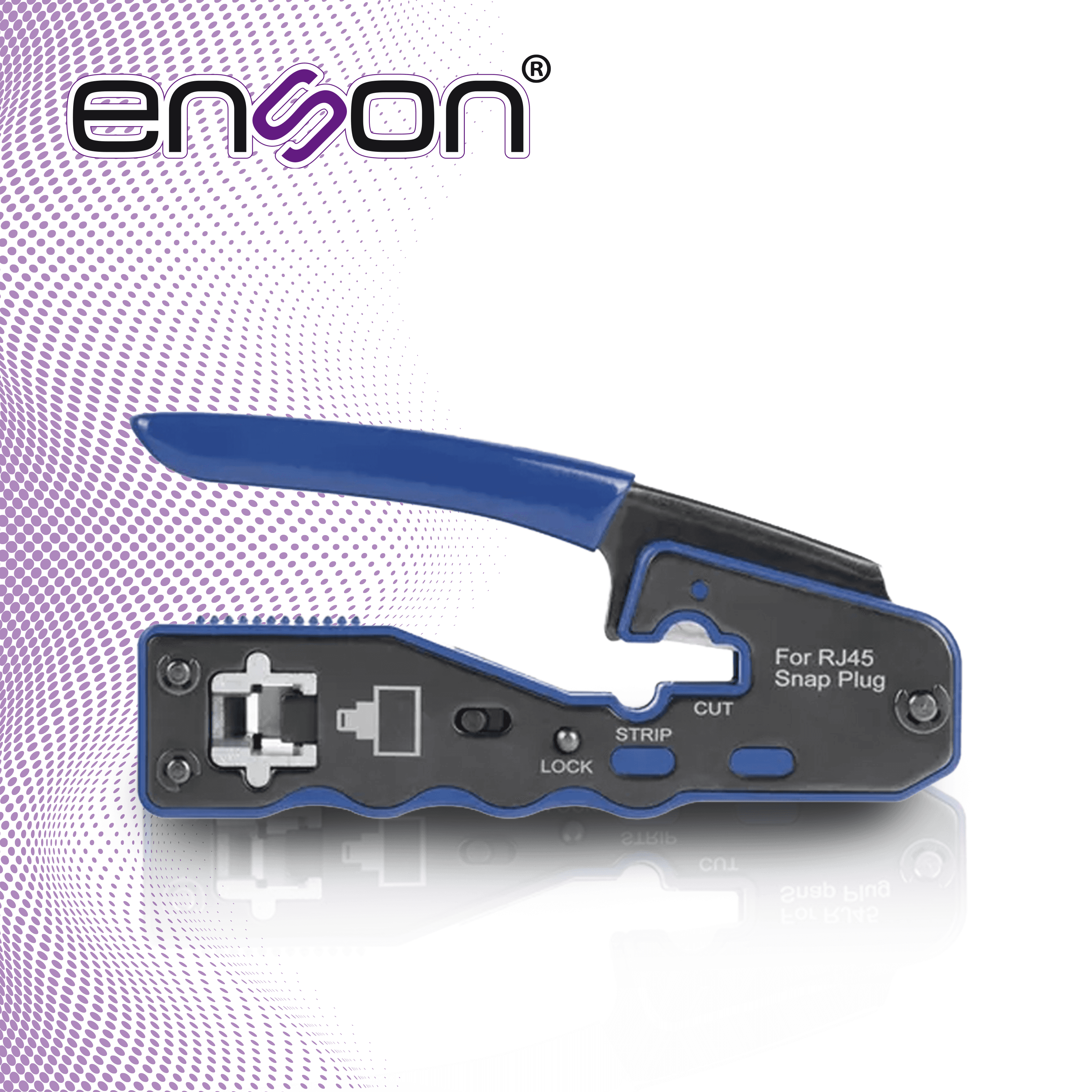 PINZA ENSON ENS-PASSTHR PARA CORTE Y FACIL TERMINADO DE PLUGS RJ45 PASS THROUGH ERGONOMICA - Miniatura 4