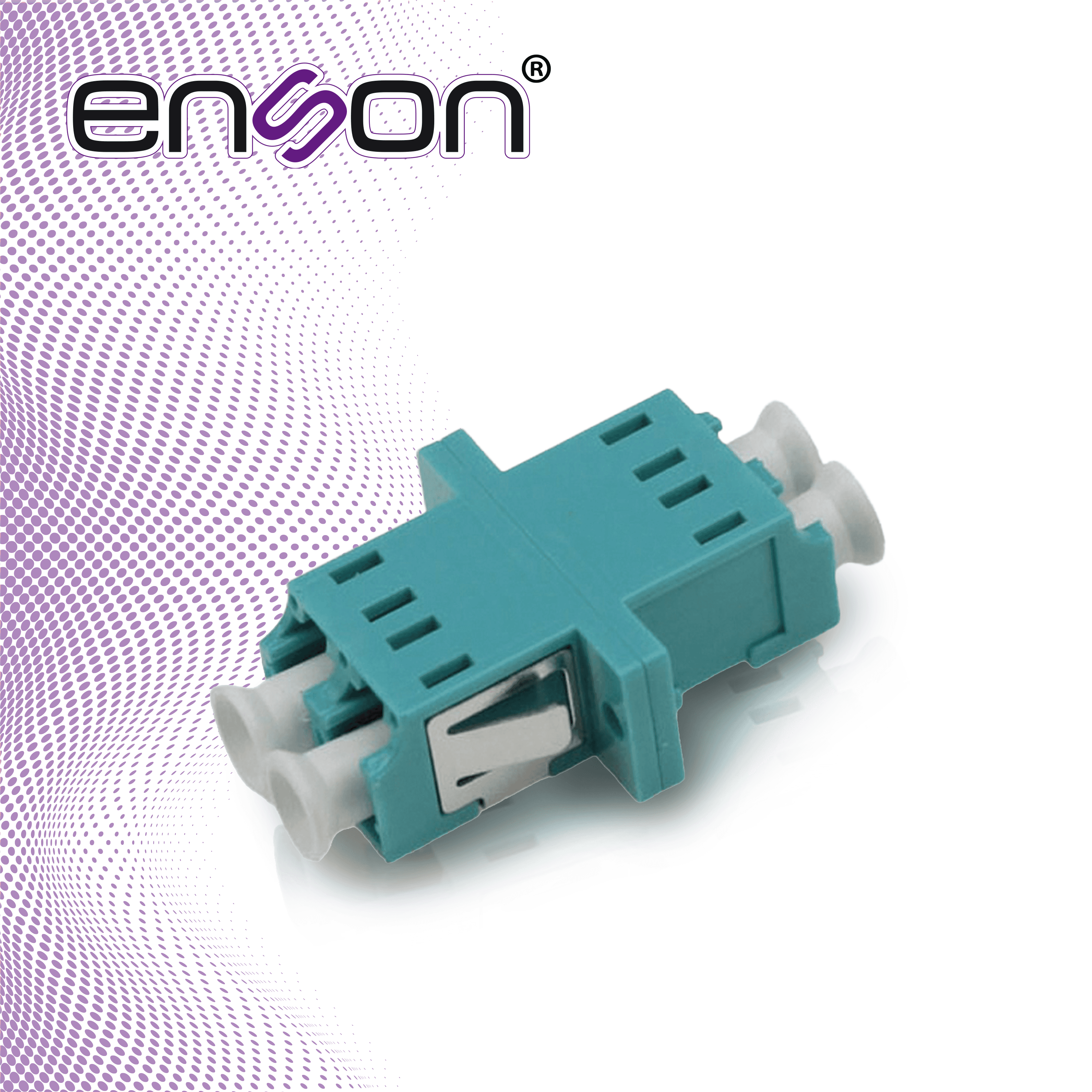 CONECTOR MODULAR DE FIBRA OPTICA ENSON ENS-LCUPC-OM3 CONECTOR DUPLEX LC-UPC OM3 - Miniatura 3
