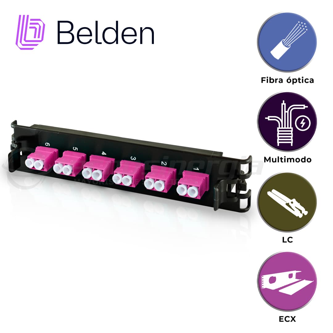 FRAME FX ECX MULTIMODO BELDEN FF4X06LD / OM4 / ERIKA VIOLETA / LC DUPLEX / 6 PUERTOS - Miniatura 5