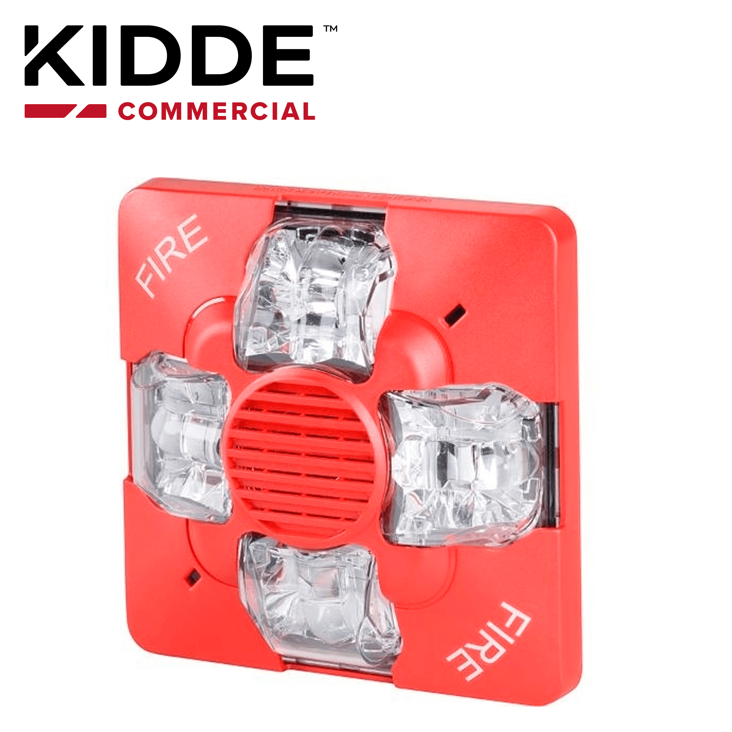 SIRENA ESTROB PARA EXTERIOR KIDDE EWGAVRF / ROJA / SEÑALIZACION  15-30 CD / NEMA 4X IP 67 - Miniatura 2
