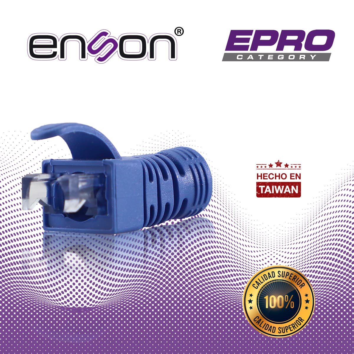 BOTA PARA CABLE UTP ENSON EPRO-BOOT-BL COLOR AZUL IDEAL PARA EL TERMINADO Y CUIDADO DEL REMATADO, COMPATIBLE CON CAT5E/6/6A Y CON PLUGS ENSON EPRO-PLUG - Miniatura 5