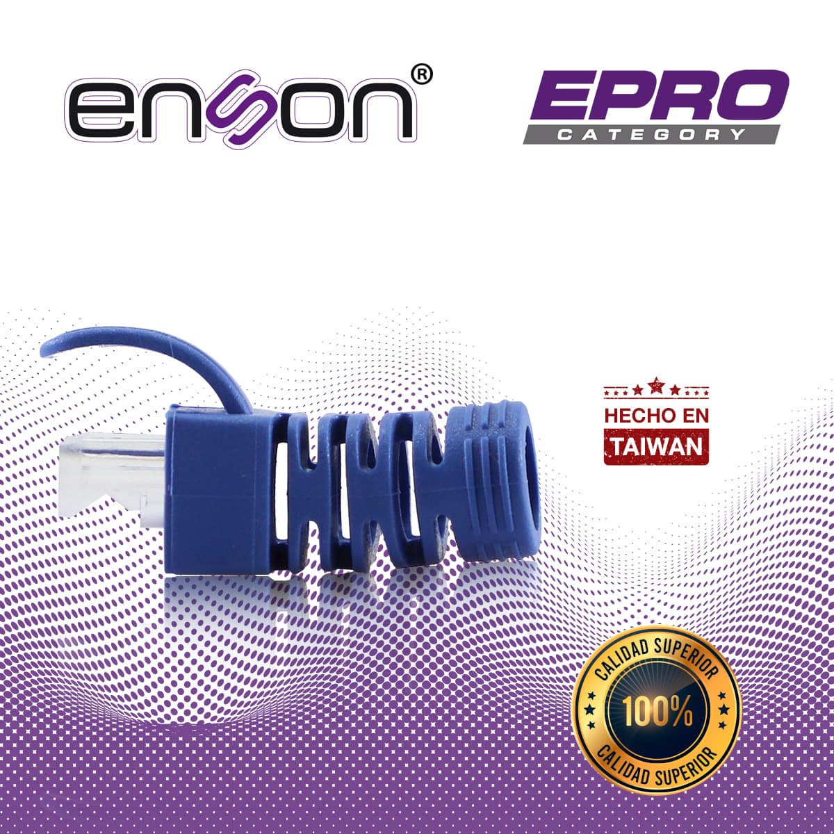 BOTA PARA CABLE UTP ENSON EPRO-BOOT-BL COLOR AZUL IDEAL PARA EL TERMINADO Y CUIDADO DEL REMATADO, COMPATIBLE CON CAT5E/6/6A Y CON PLUGS ENSON EPRO-PLUG - Miniatura 7
