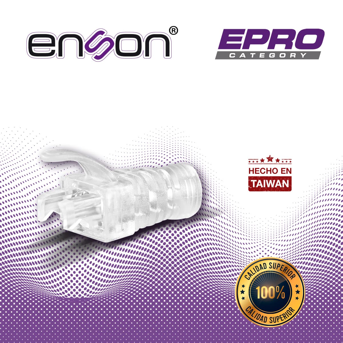 BOTA PARA CABLE UTP ENSON EPRO-BOOT-CL TRANSPARENTE IDEAL PARA EL TERMINADO Y CUIDADO DEL REMATADO, COMPATIBLE CON CAT5E/6/6A Y CON PLUGS ENSON EPRO-PLUG - Miniatura 5
