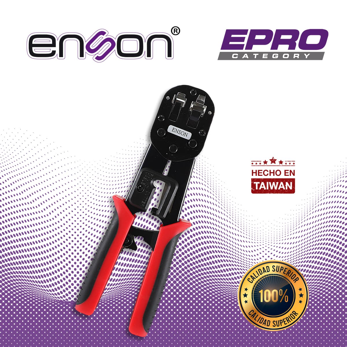 PINZA PONCHADORA ENSON EPRO-PLUGTOOL SERIE EPRO, DISEÑADA PARA EL PONCHADO CON PLUG FACIL PONCHADO SERIE EPRO, PONCHA PLUGS RJ45 Y RJ11, CUENTA CON GUILLOTINA QUE CORTA EL EXCESO DE CABLE UTP, LO CUAL AGILIZA Y AHORRA TIEMPO EN PROYECTOS - Miniatura 5