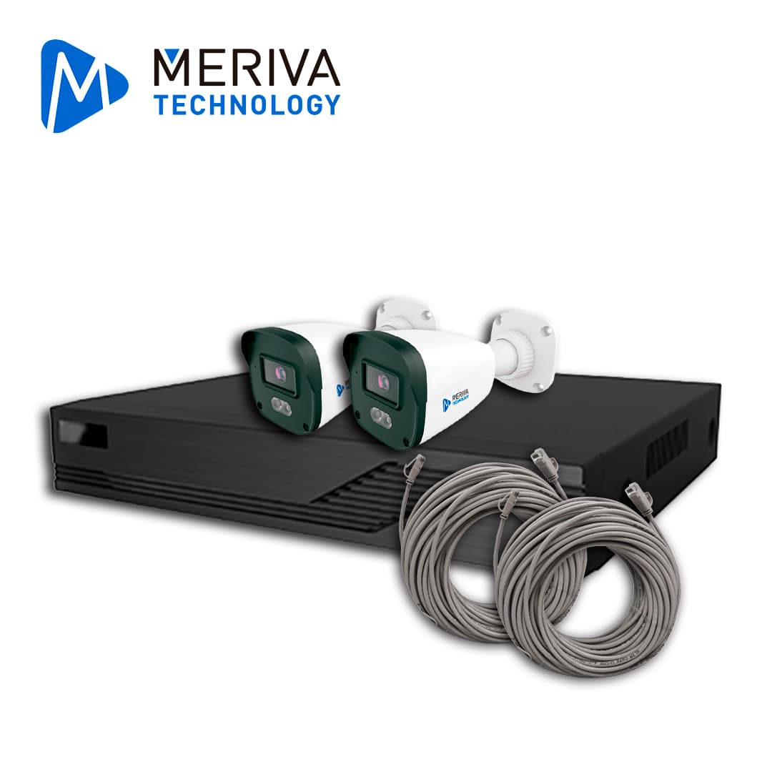 KIT DE VIDEOVIGILANCIA IP MERIVA TECHNOLOGY MKIP2MP-2B-4P 2 CÁMARAS BULLET IP MOB-203D DE 2MP LUZ DUAL CON MICROFONO INTEGRADO MIA 2.0 VIDEO ESTRUCTURADO - NVR MNVR-1744-4P CON POE INTEGRADO 4 CANALES / MIA 2.0 / LPR / ALMACENAMIENTO HASTA 10TB - 2 P - Miniatura 2