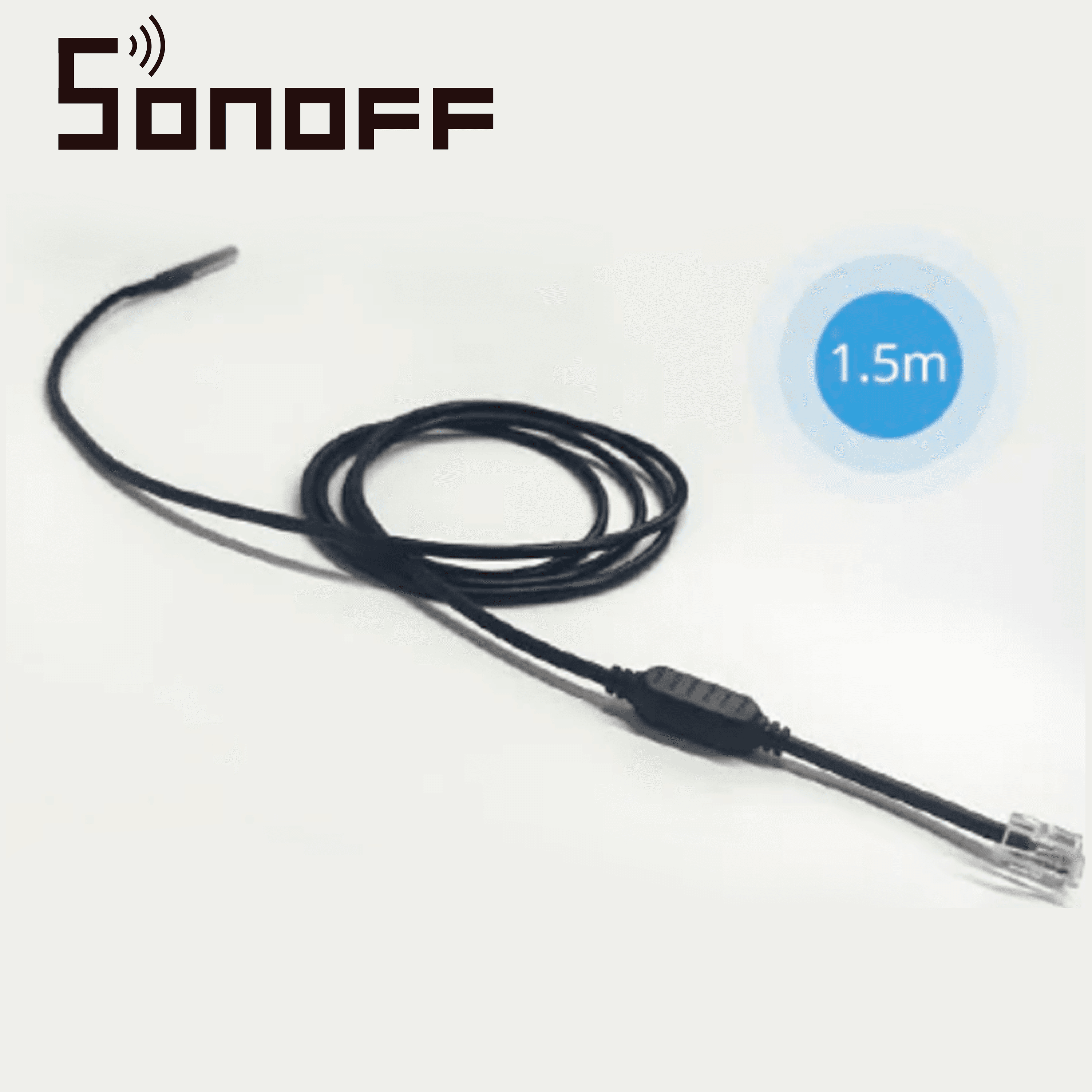 SENSOR DE TEMPERATURA SONOFF WTS01 / A PRUEBA DE AGUA / INALAMBRICO COMPATIBLE CON SONOFF TH ORIGIN/ELITE PARA IOS Y ANDROID COMPATIBLE CON ALEXA/GOOGLE HOME/NEST/IFTTT / CONECTOR RJ9 (4P4C) / LONGUITUD 1.5M - Miniatura 4