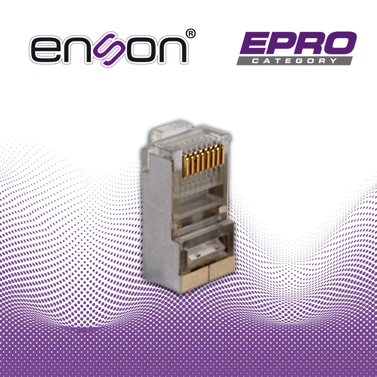 CONECTOR PLUG  SRJ45 BLINDADO CAT5E ENSON ENS-SRJ45-CAT5E PARA CABLE UTP BLINDADO PONCHADO TRADICIONAL - Miniatura 7