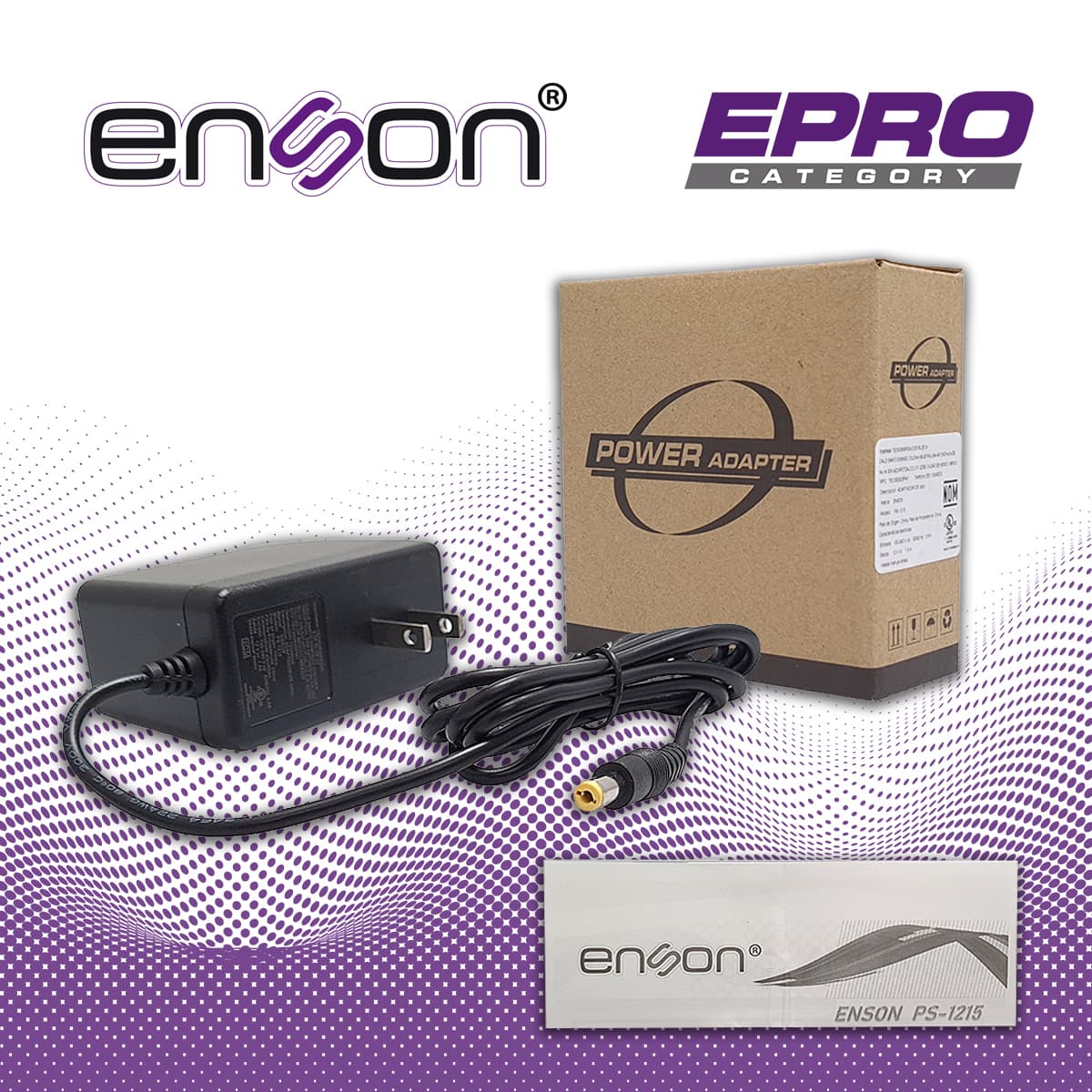 FUENTE DE PODER PARA CAMARA ENSON PS-1215 12V 1.5AMP CERTIFICACION UL - Miniatura 7