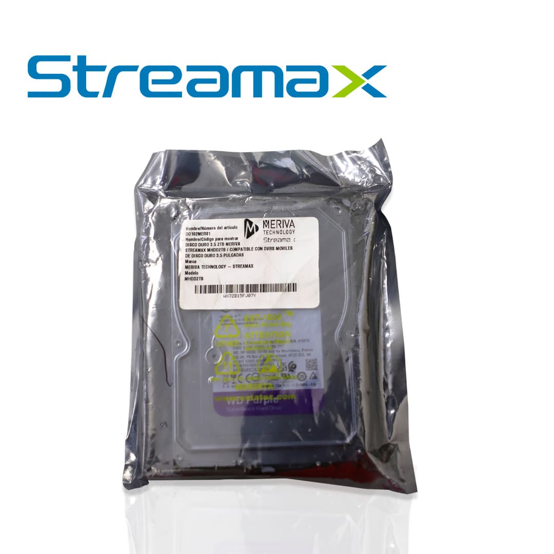 DISCO DURO 3.5 2TB MERIVA STREAMAX MHDD2TB / COMPATIBLE CON DVRS MOVILES DE DISCO DURO 3.5 PULGADAS - Miniatura 2